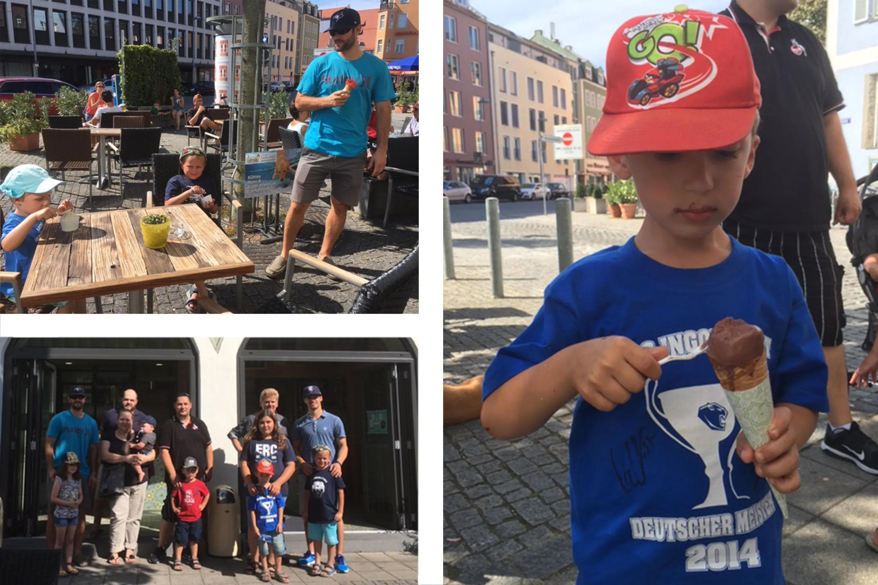 Der Kids-Club war mit Kohl und Friesen beim Eisessen.
