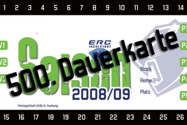 Dauerkarte Nummer 500 geht Morgen an den Mann oder die Frau.