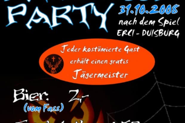 Halloween Party am kommenden Freitag zum Heimspiel gegen die Dusiburger Füchse.