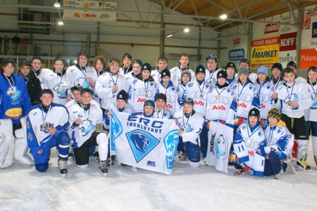 Die ERC-Knabenmannschaft in Finnland.