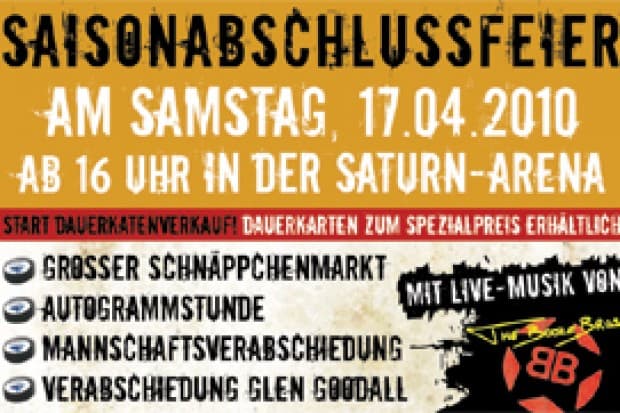 „WIR feiern mit Euch!“   Saisonabschlussfeier am kommenden Samstag