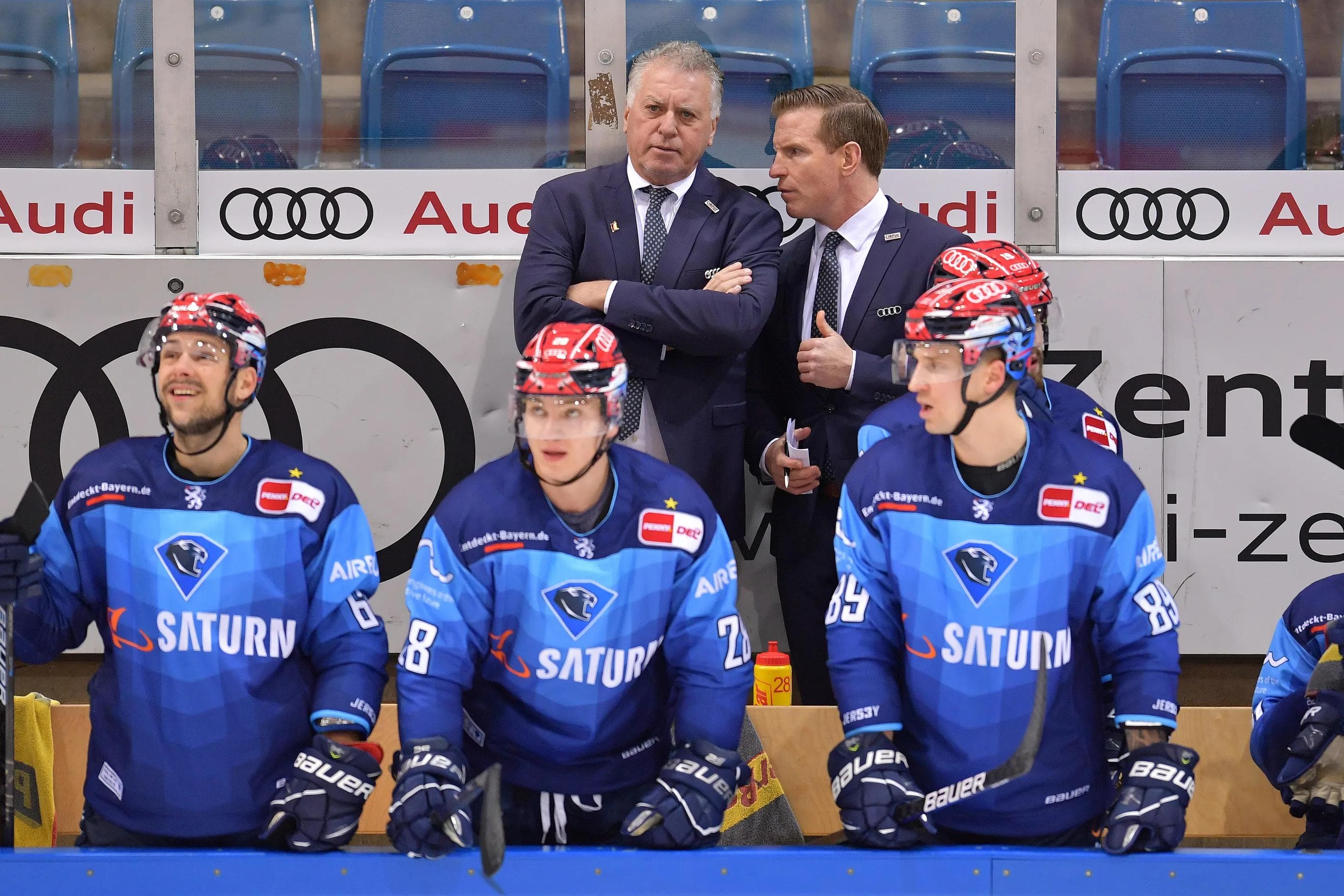 Doug Shedden (li.) und Tim Regan (re.) werden die Panther auch weiterhin coachen.
Foto: Johannes TRAUB / JT-Presse.de