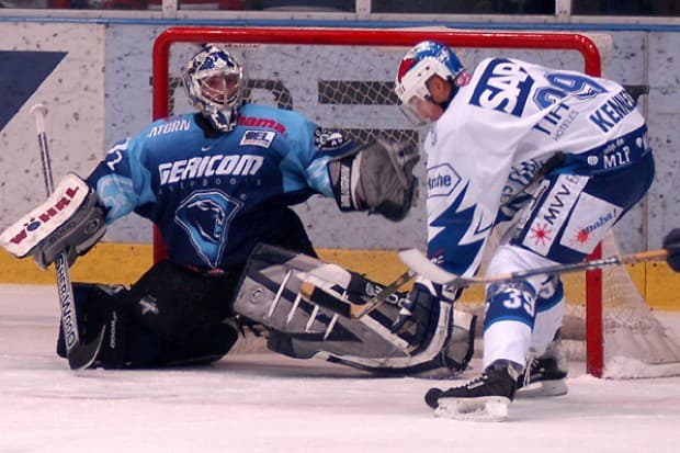 Jimmy Waite mit seinem ersten Shut Out (Fotos:Hockey-Press)
