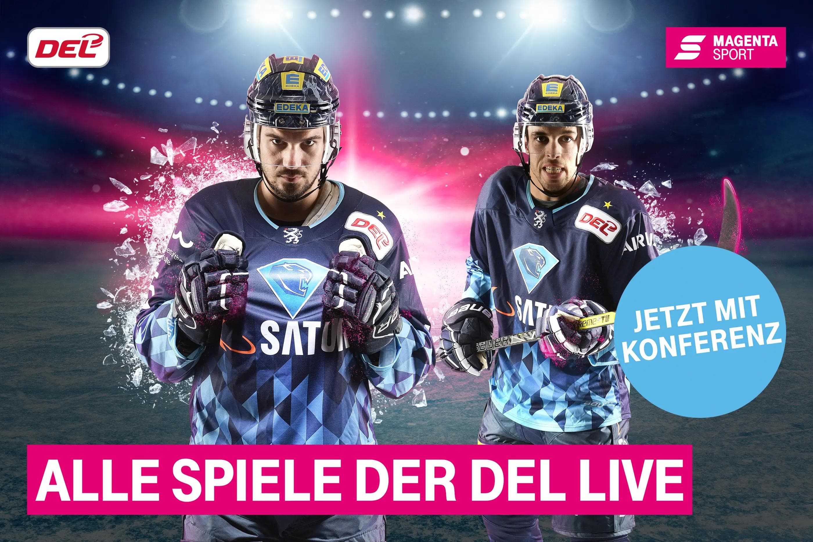 Magenta Sport zeigt auch in der Saison 19/20 wieder alle DEL-Spiele live und bietet zudem eine Freitagskonferenz an.