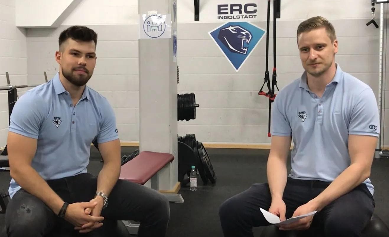 Louis Brune (li.) im ersten Interview als Panther.