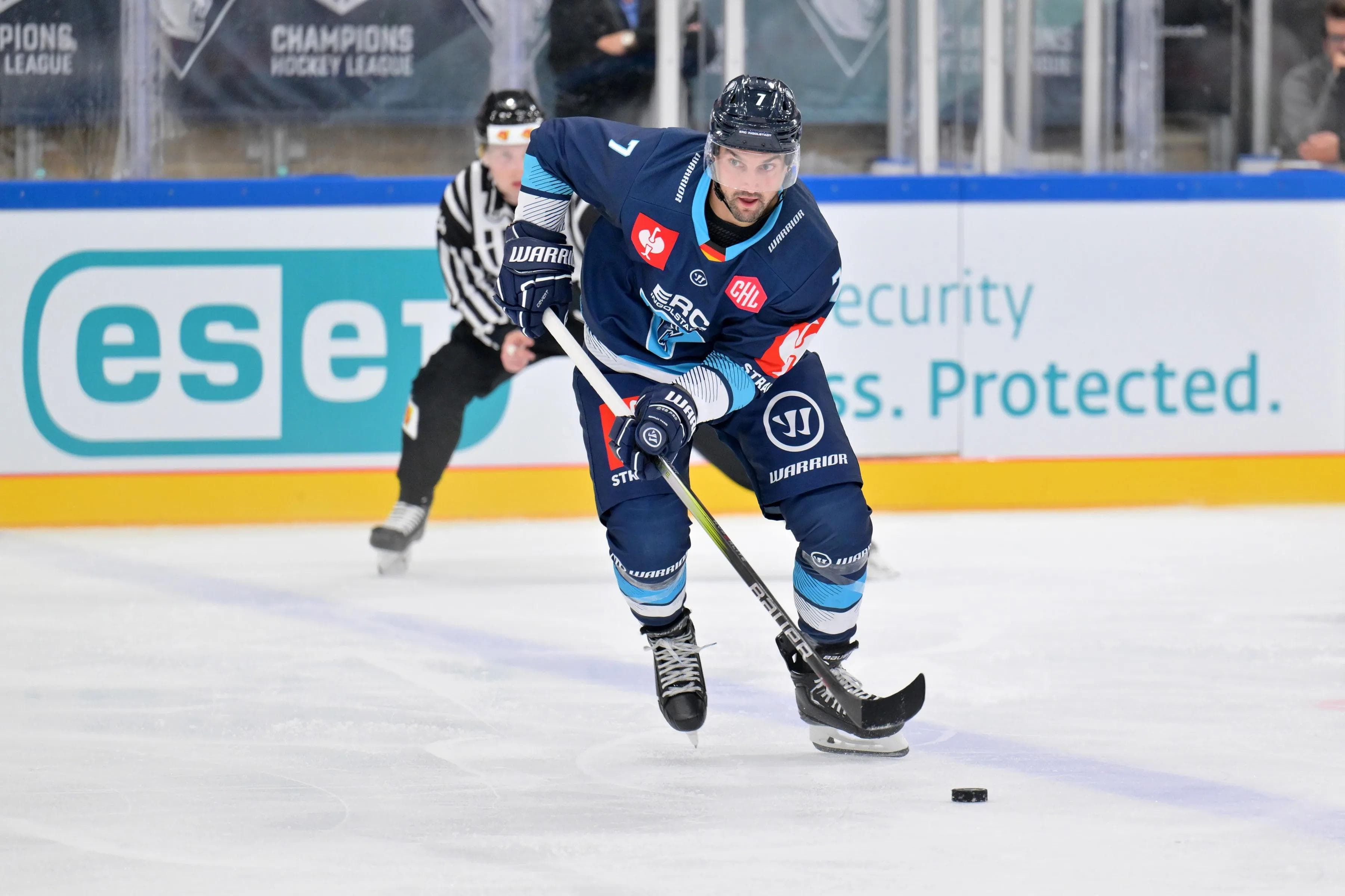 Fokus auf Spiel drei in der Champions Hockey League: Colton Jobke und die Panther.
Foto: Johannes Traub/JT-Presse.de