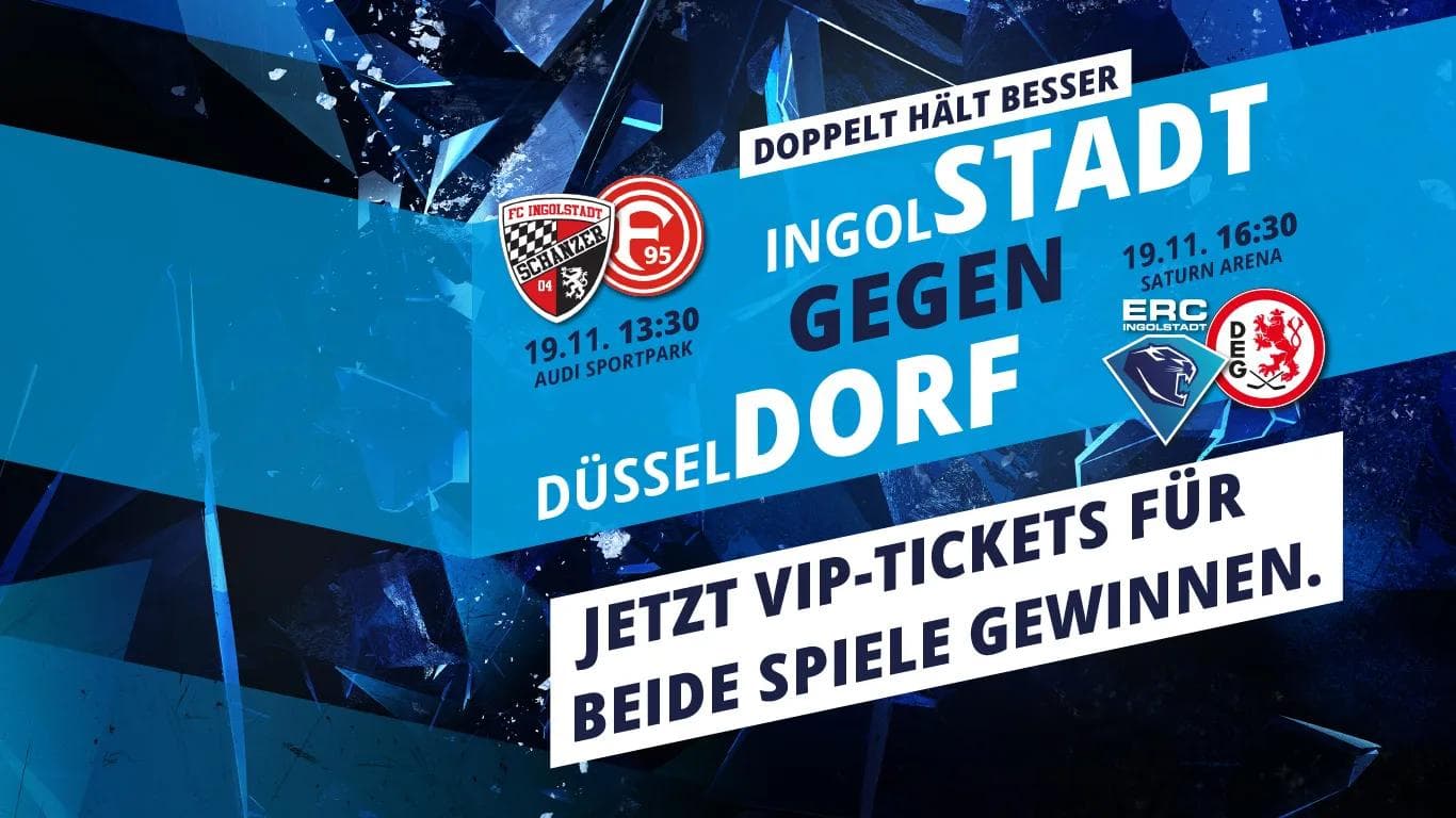 Zwei Mal Ingolstadt gegen Düsseldorf an einem Tag - und so können Sie die Spiele als VIP erleben...