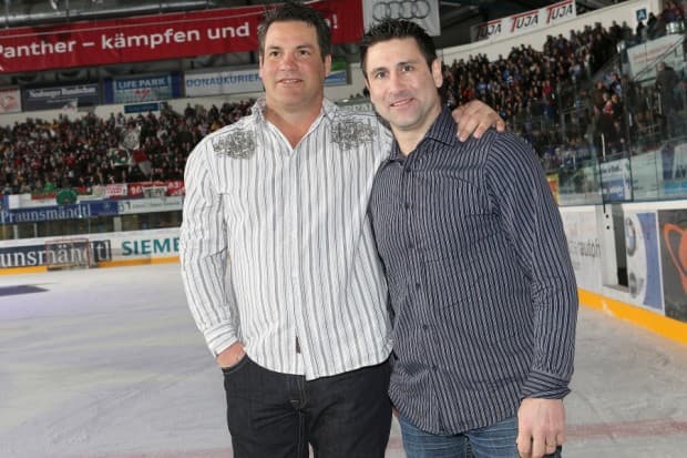 ERC-Legenden: Clayton Young und Glen Goodall. Foto: Stefan Bösl - www.kbumm.de
