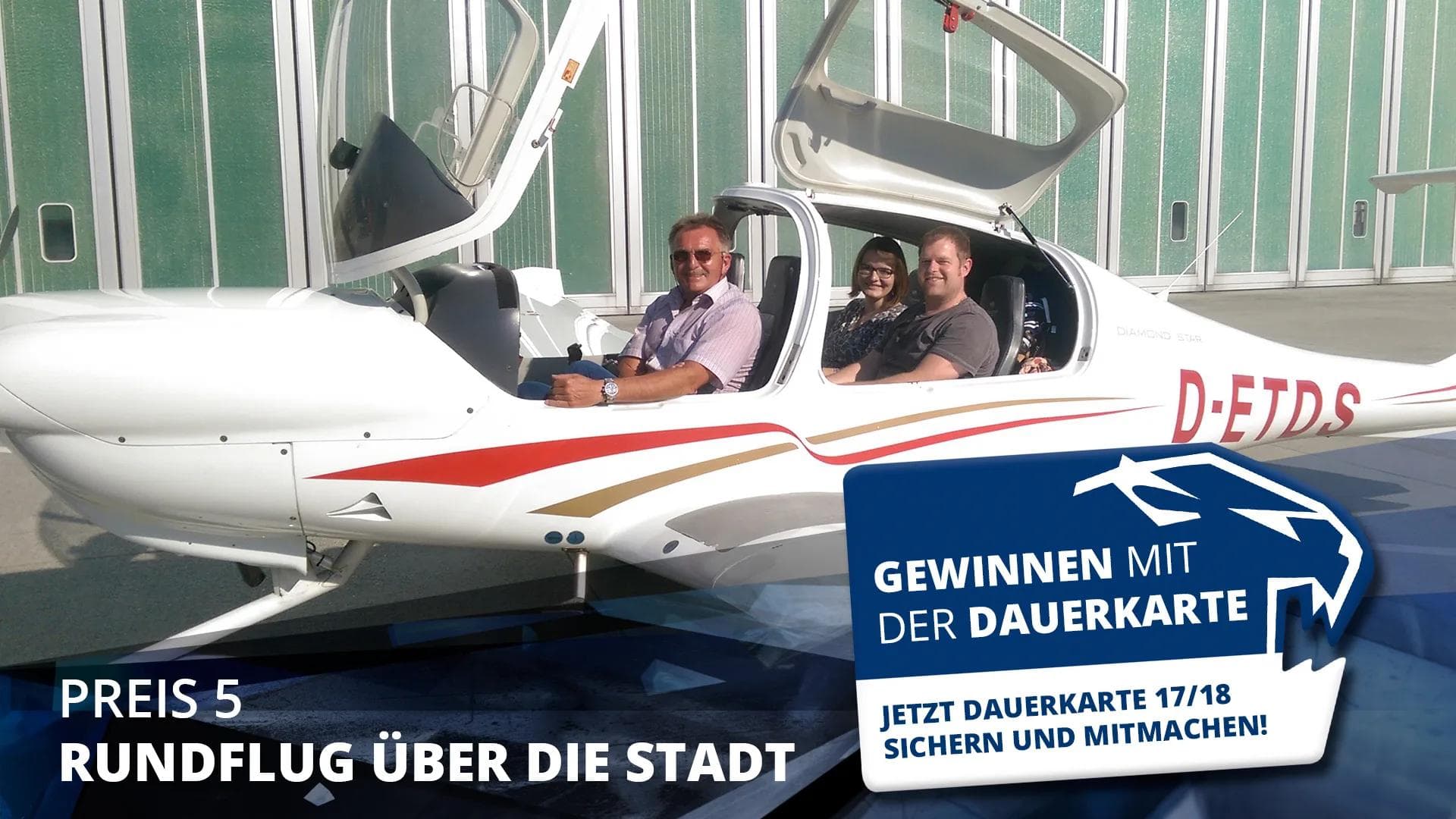 Einer der beliebtesten Dauerkartenpreise im Vorjahr ist auch heuer wieder dabei: der Rundflug über Ingolstadt.
