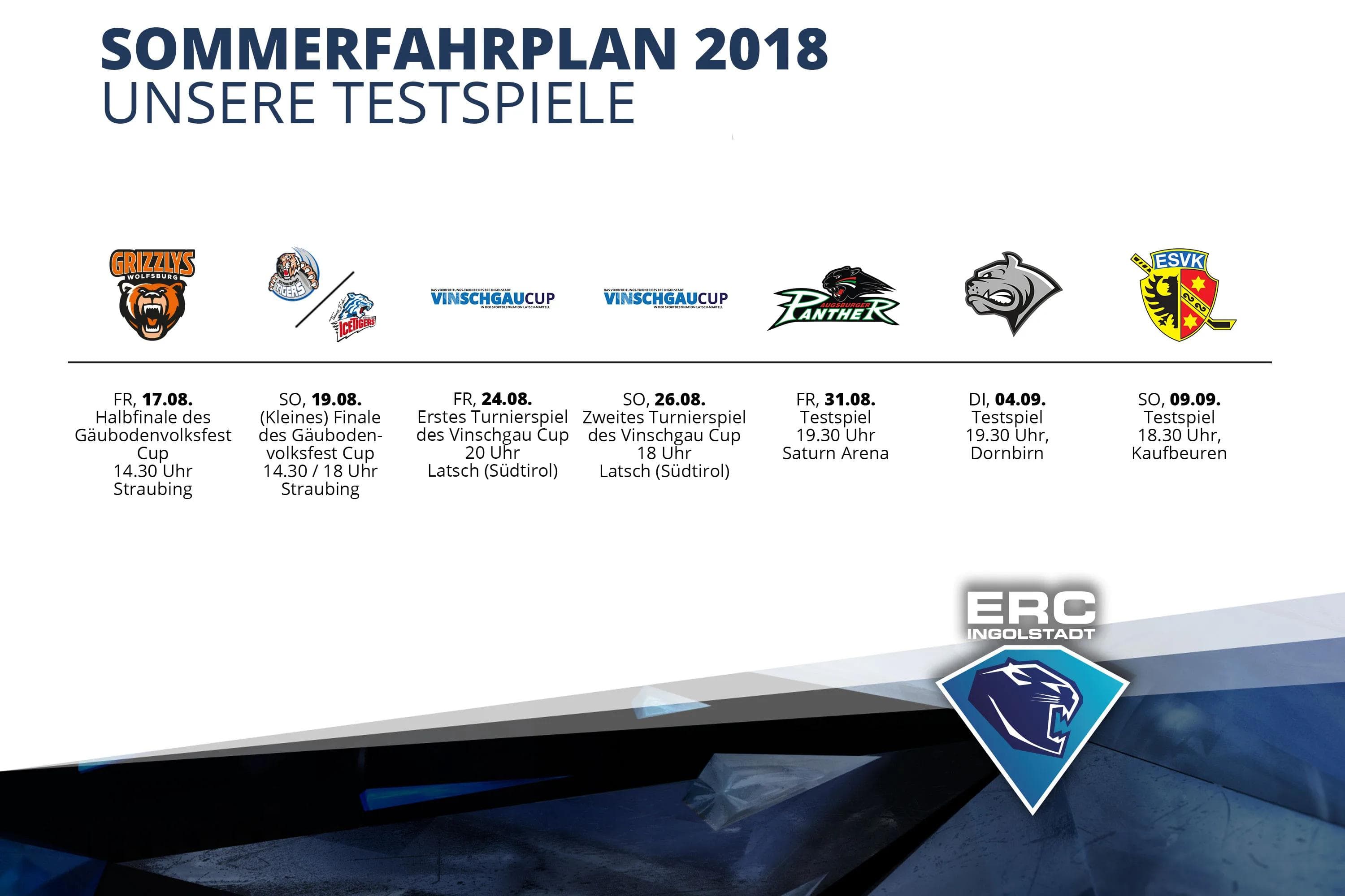 Unser Vorbereitungsprogramm in der Übersicht. Grafik: ERC Ingolstadt