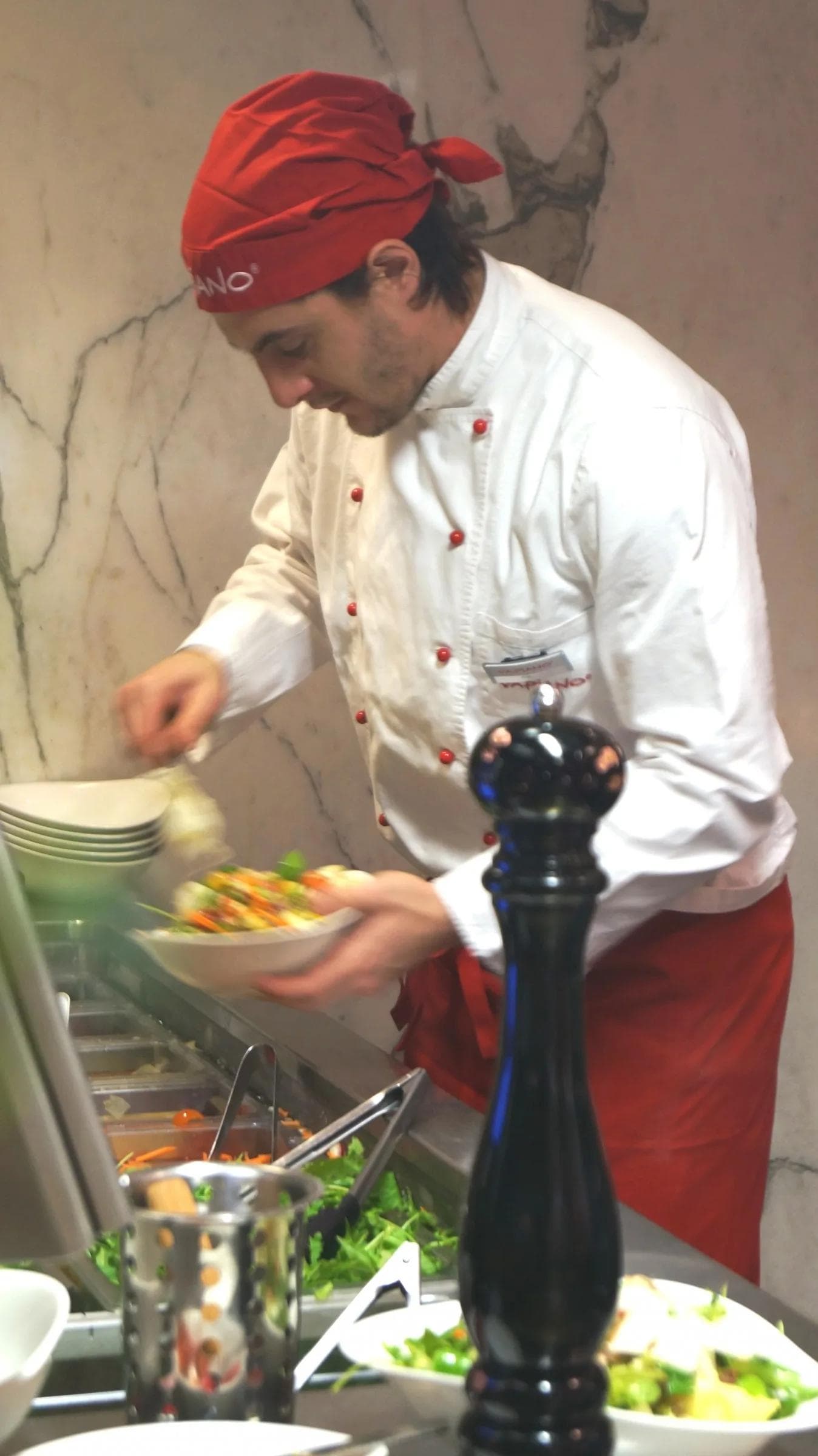 Jean Francois Boucher beim Kochen im Vapiano