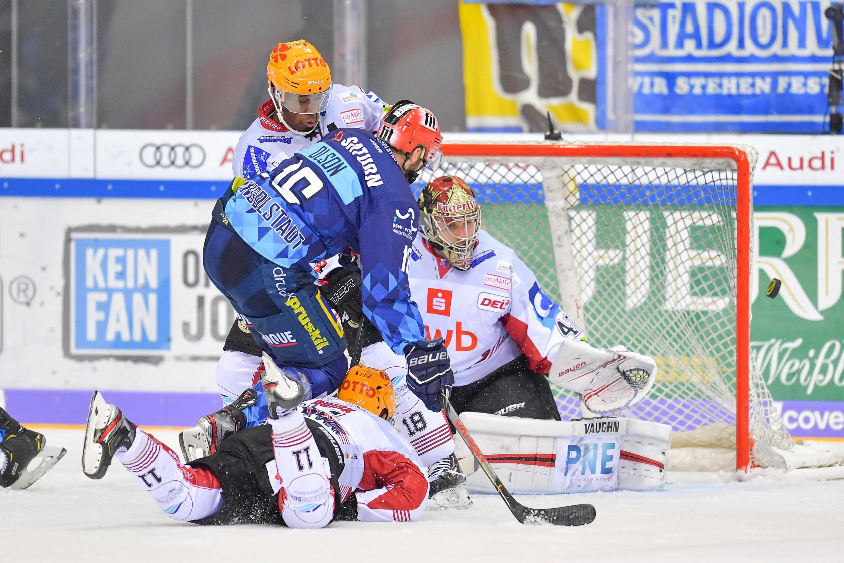 Im ersten Duell der Saison behielten die Panther die Oberhand. Allerdings erst in der Overtime.
Foto: Johannes TRAUB / JT-Presse.de