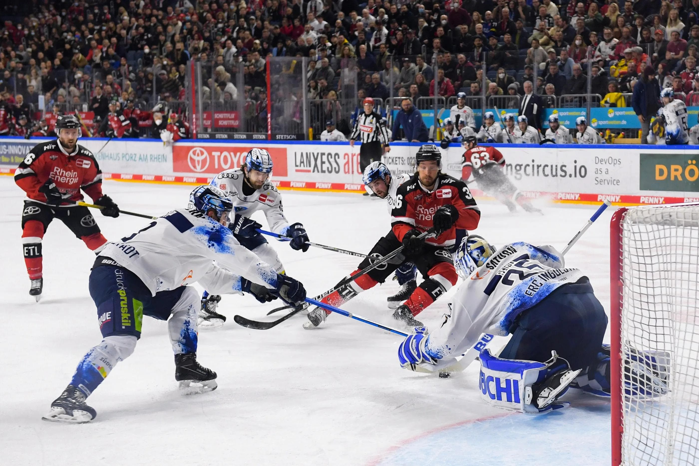 Die Panther müssen die Haie am Donnerstag zuhause stoppen.
Foto: DEL-Photosharing