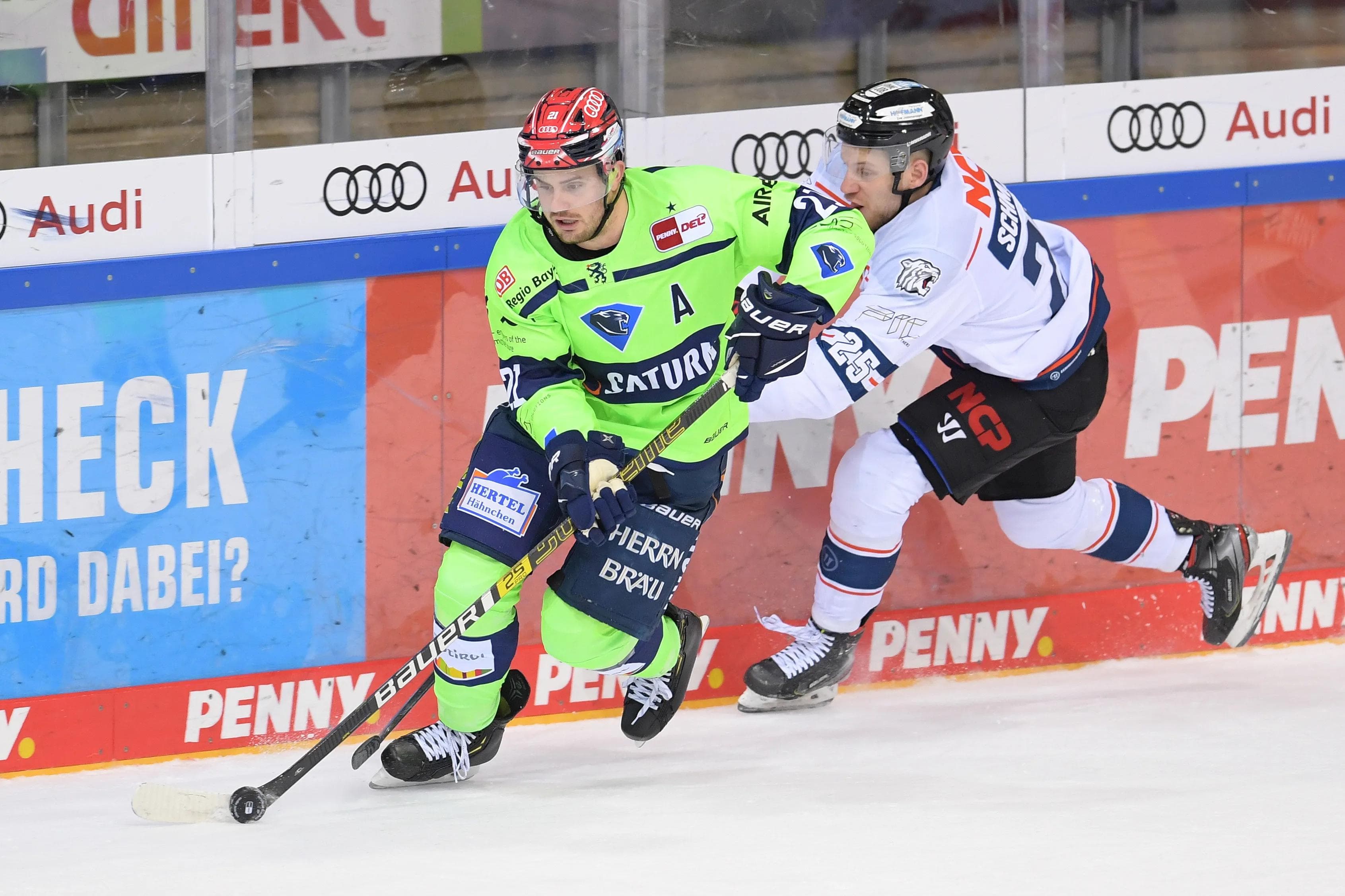 Die Panther um Stürmer Wayne Simpson waren von den Ice Tigers erneut nicht zu stoppen.
Foto: Johannes Traub/JT-Presse.de