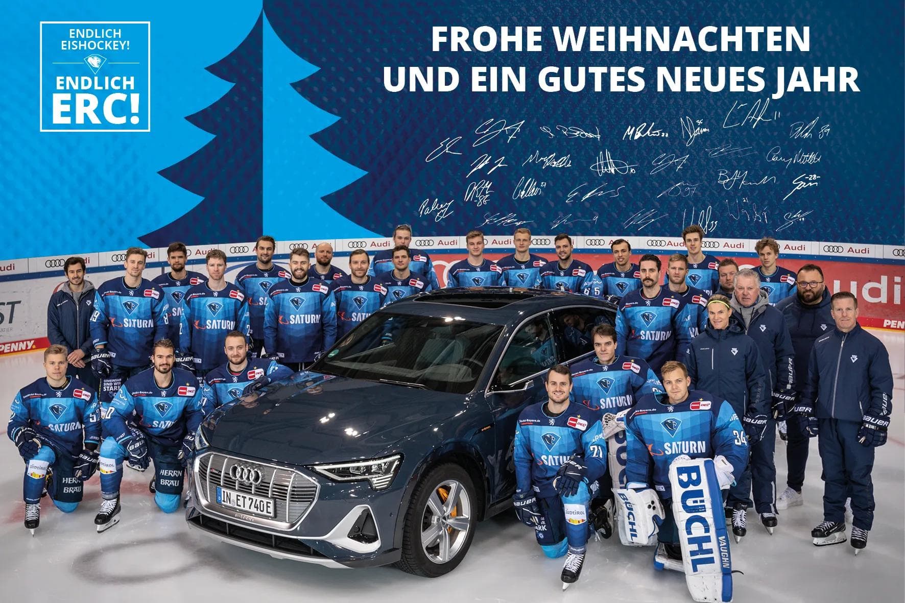 Der ERC Ingolstadt wünscht frohe Weihnachten und ein gutes neues Jahr.

Foto: Bösl