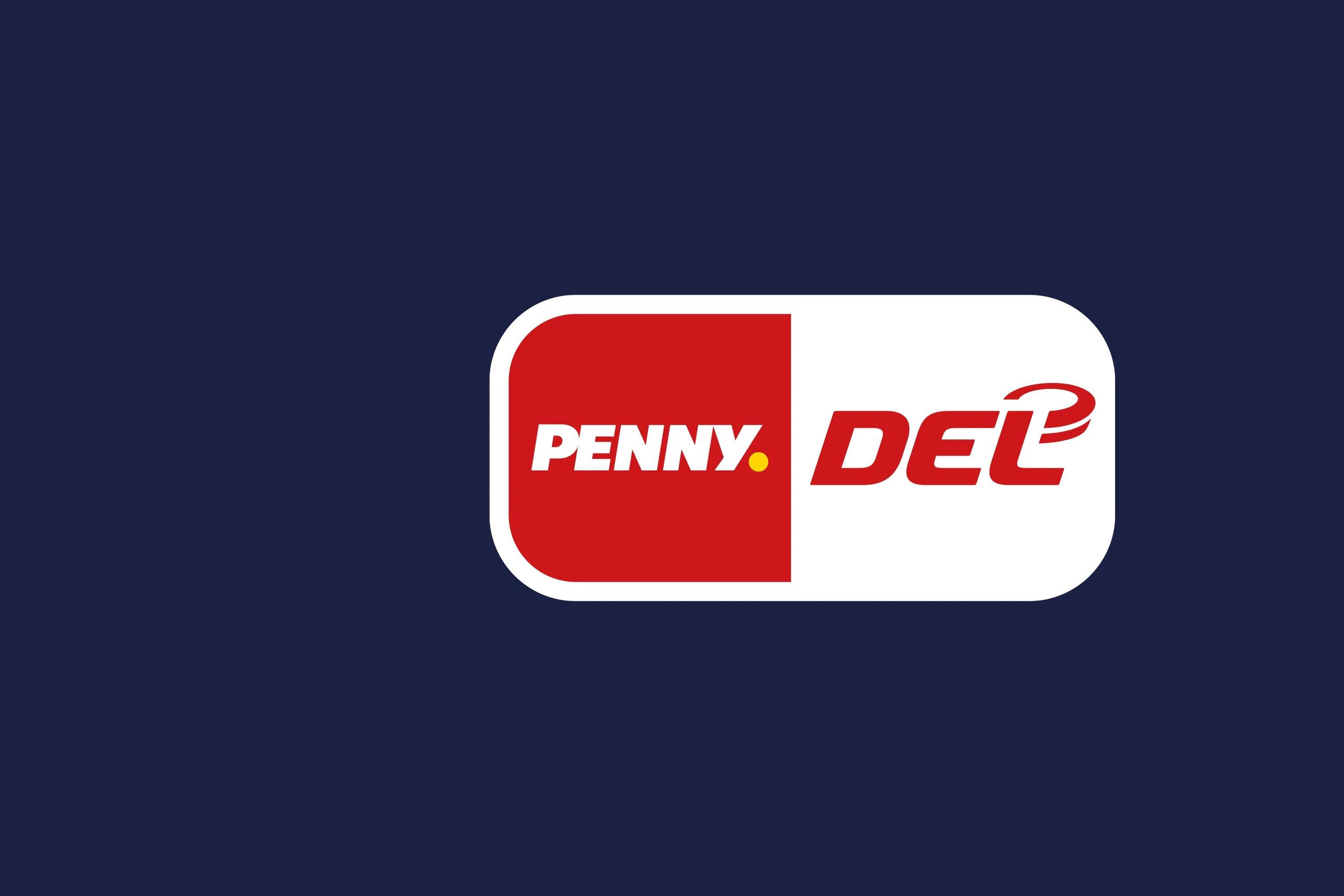 penny del logo auf blau