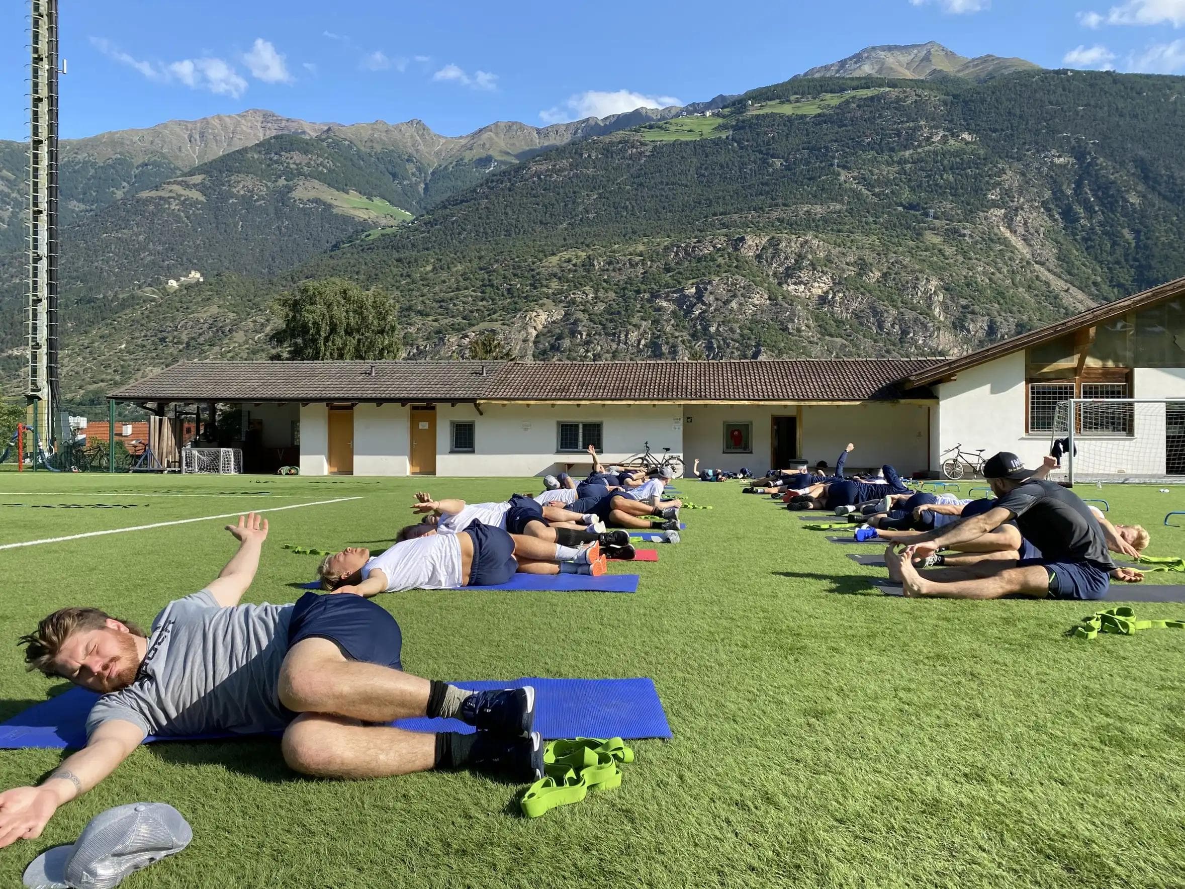 Training vor atemberaubender Kulisse.