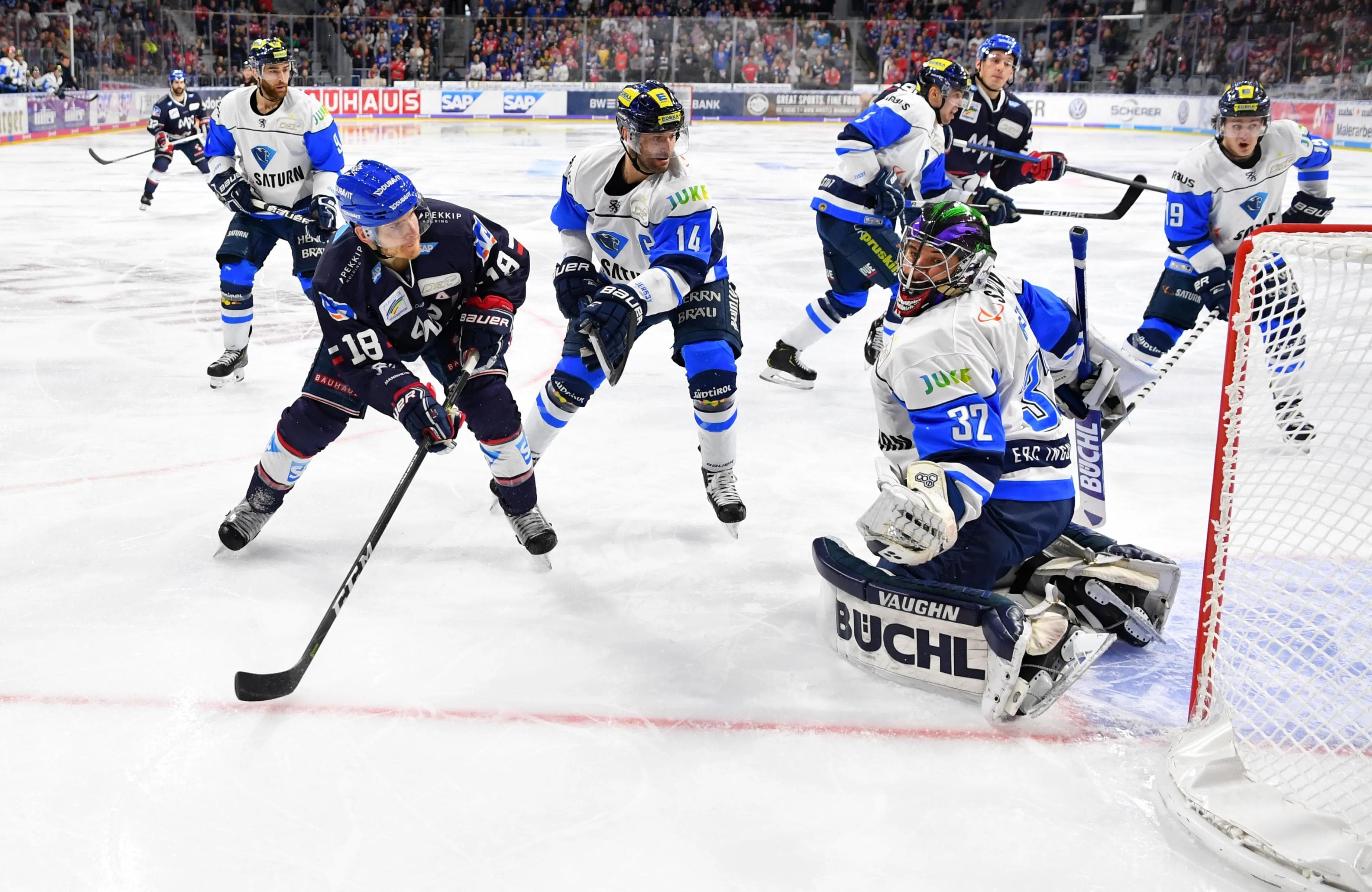 Nichts zu holen in Mannheim. Foto: Sörli Binder / DEL-Photosharing
