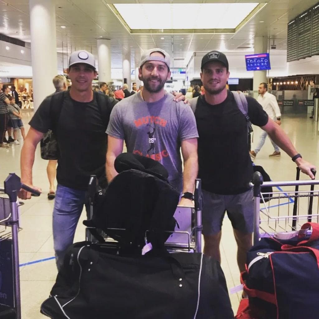 Mike Collins, Sean Sullivan und Wayne Simpson reisten zusammen aus ihrer Heimat Boston an.