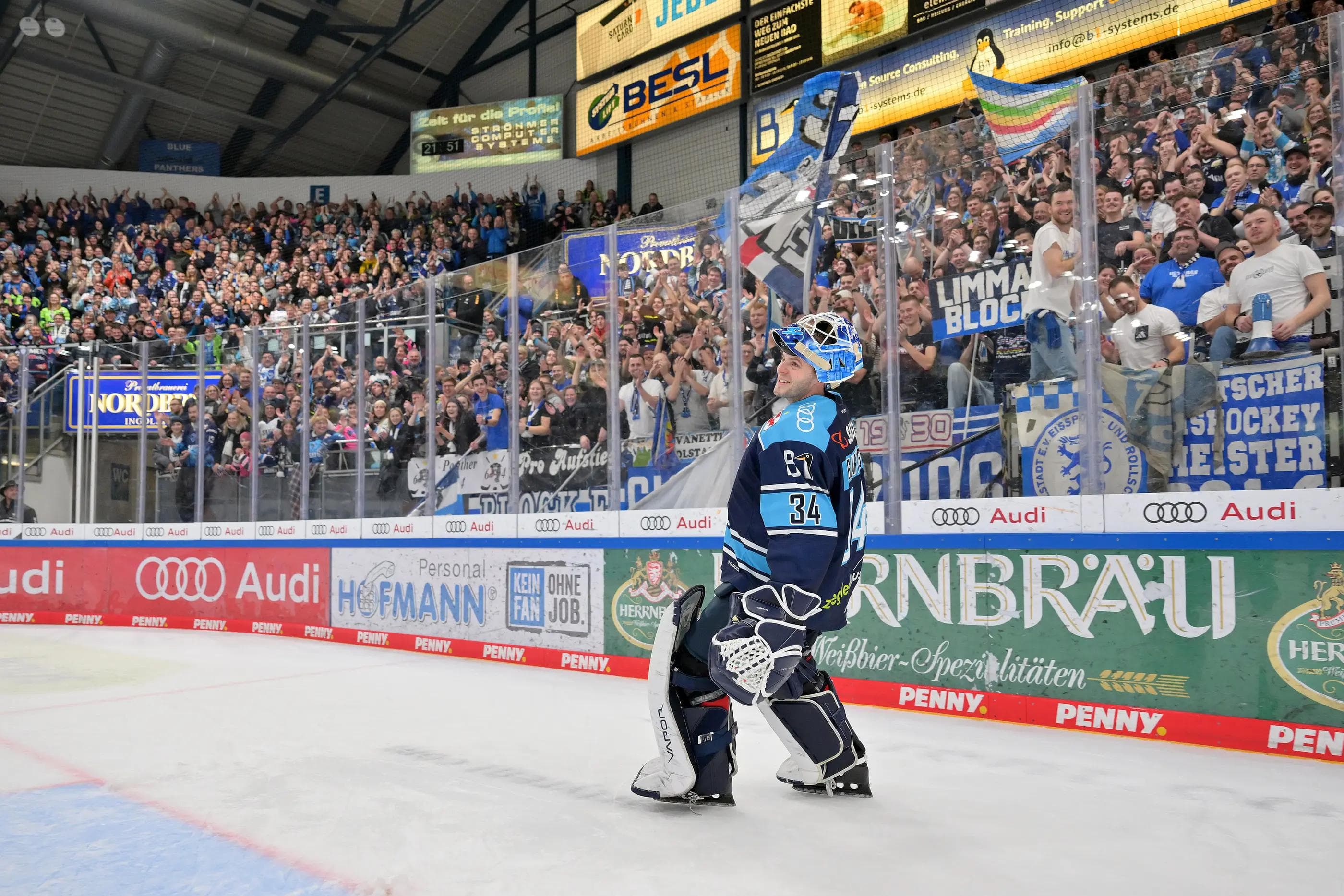 Große Freude im Panther-Lager: Michael Garteig hat seinen Vertrag vorzeitig verlängert.
Foto: Johannes Traub/JT-Presse.de