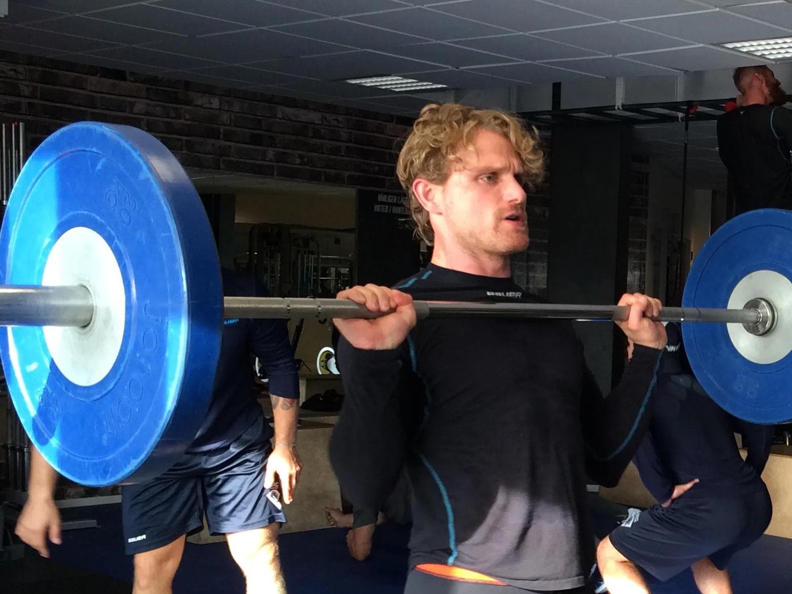Björn Barta beim Trockentraining in der Vida Arena.
