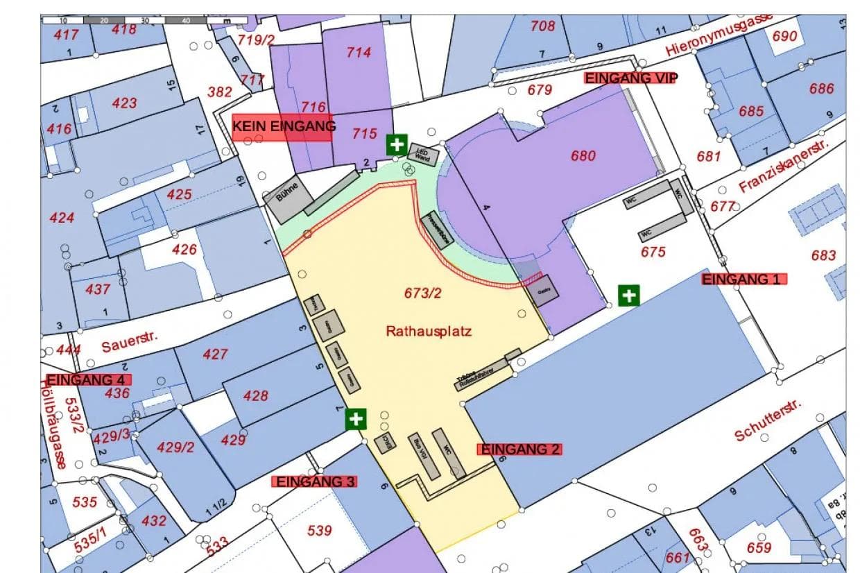 So sieht der Lageplan für die Vizemeisterfeier aus.