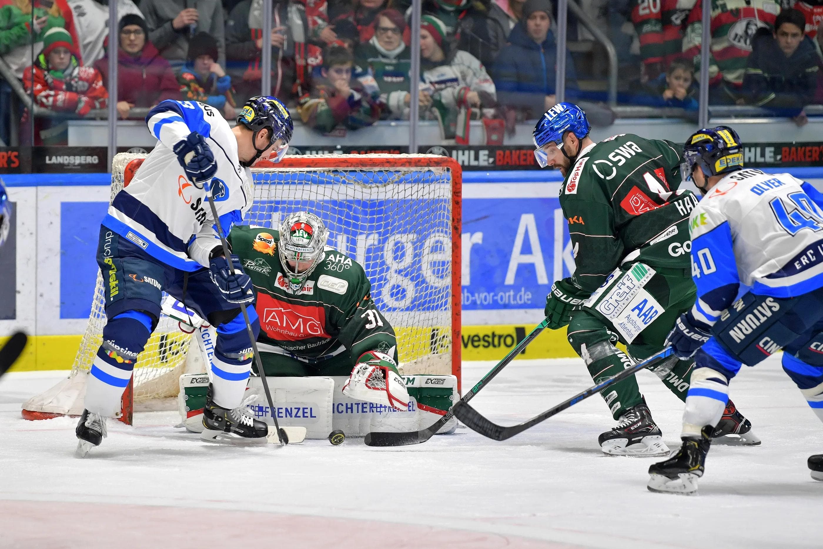 Da war mehr drin: Der ERC unterliegt in Augsburg mit 2:4. Foto: Traub / st-foto