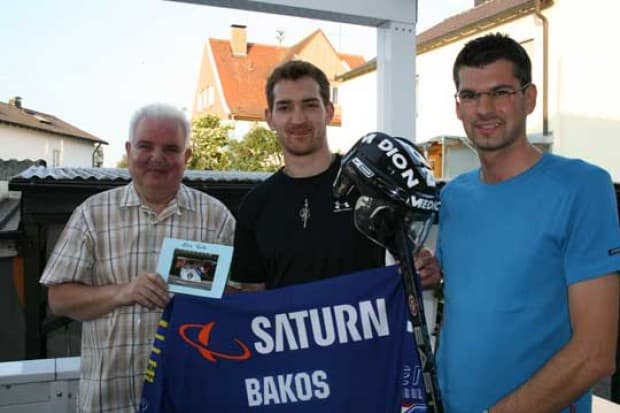 Peter Usselmann mit Michael Bakos und Sohn Andreas. (v.l.n.r)