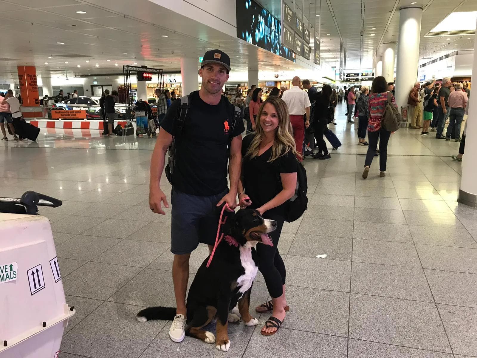Darin Olver kam mit seiner Frau Lindsay und dem Familienhund aus Chicago.