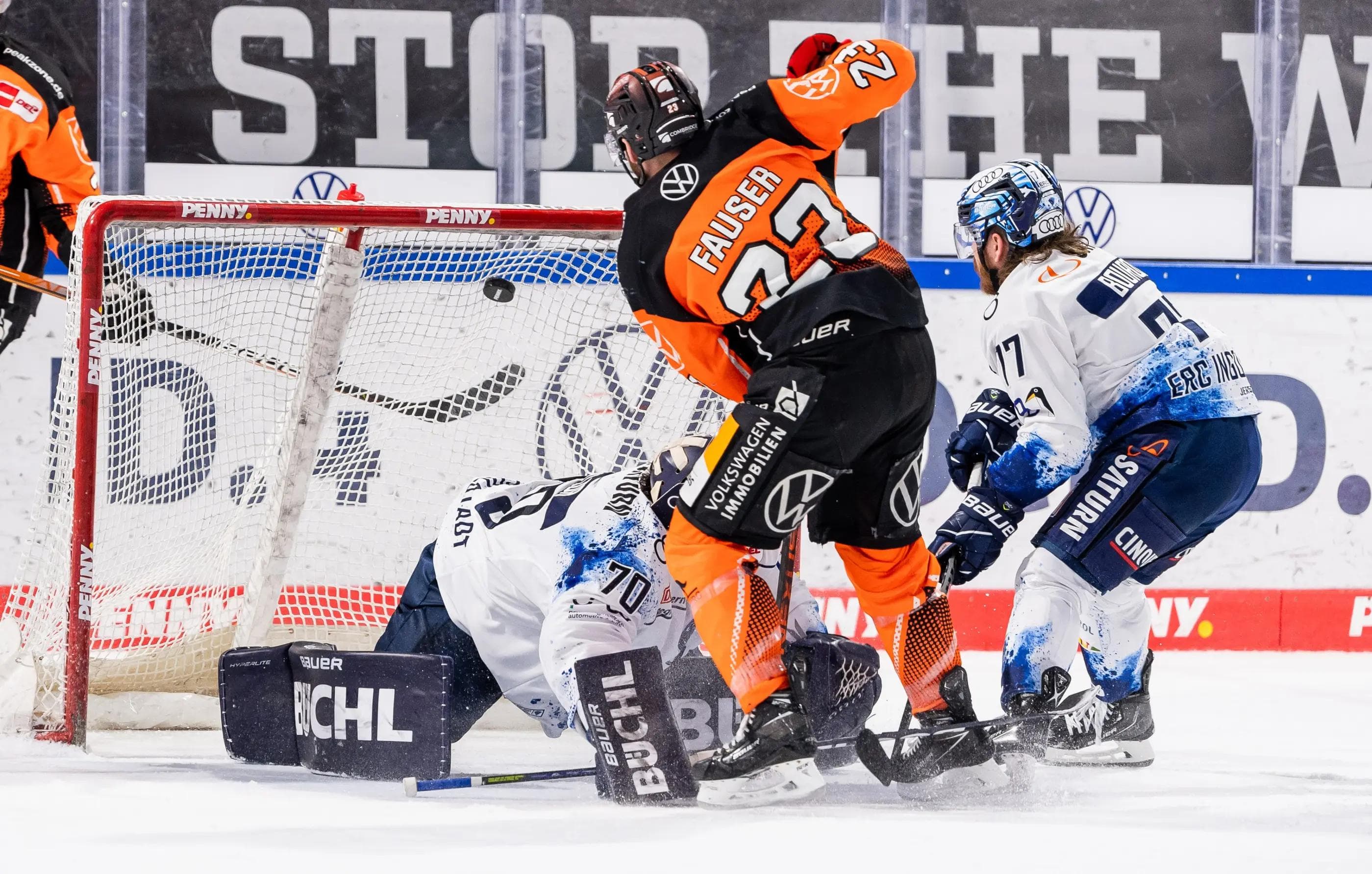 Viermal landete der Puck im Ingolstädter Tor.
Foto: City-Press