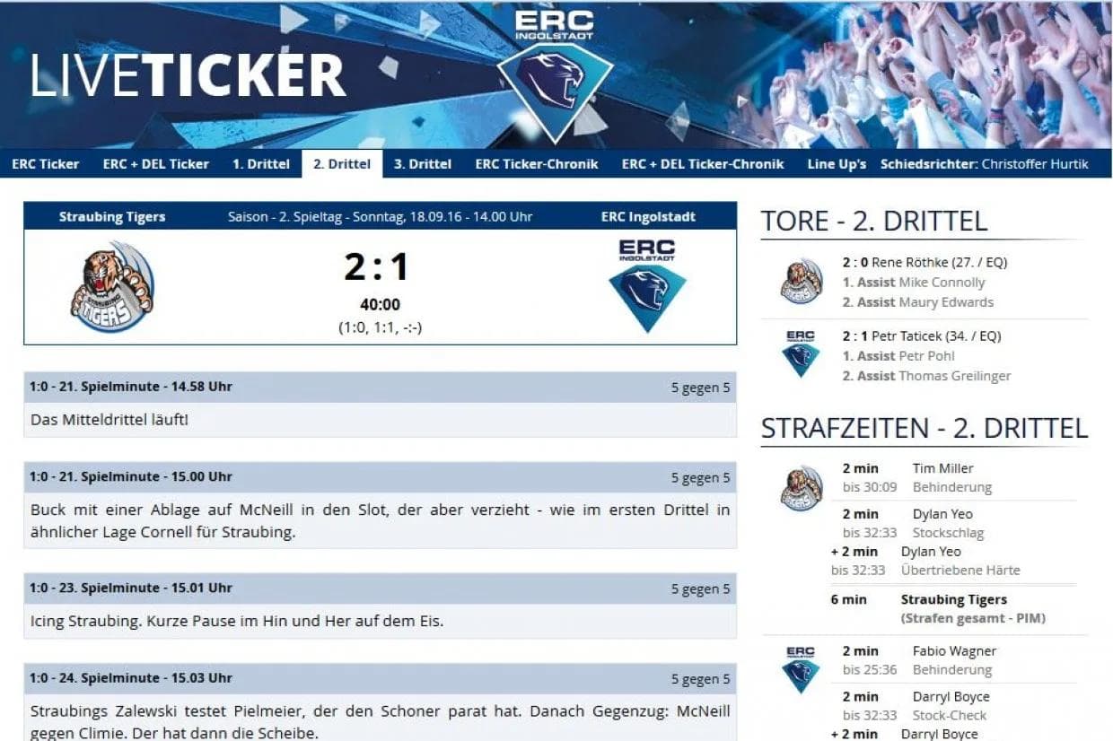 Der ERC-Liveticker berichtet auch dieses Jahr von jedem Spiel.