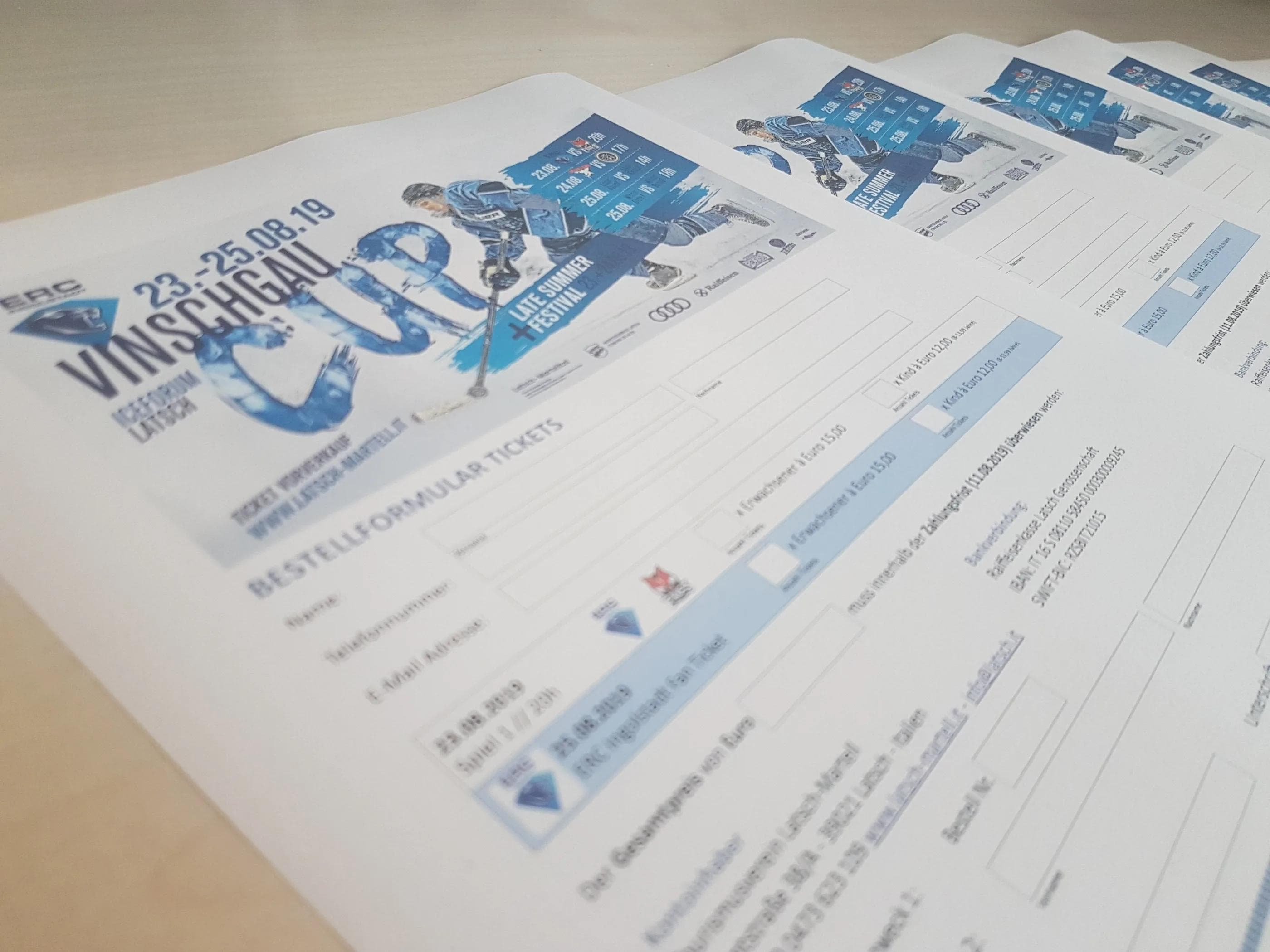 Die Bestellformulare für die Tickets gibt es ab Montag in der ERC-Geschäftsstelle.