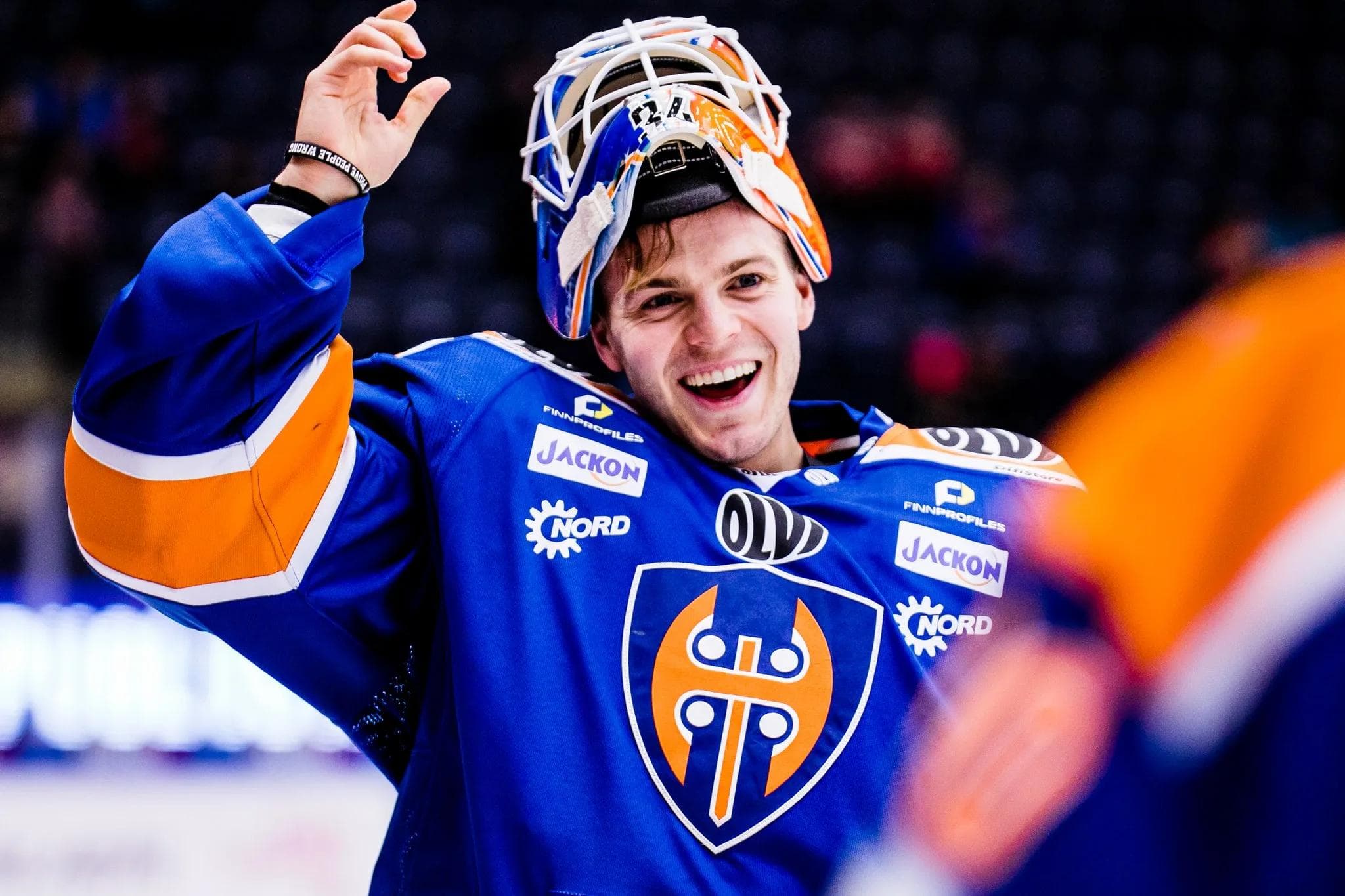 Michael Garteig, hier noch im Trikot von Tappara Tampere, wird zusammen mit Jochen Reimer das Goalie-Duo der Panther bilden.
Foto: Arno Hämäläinen/Tappara