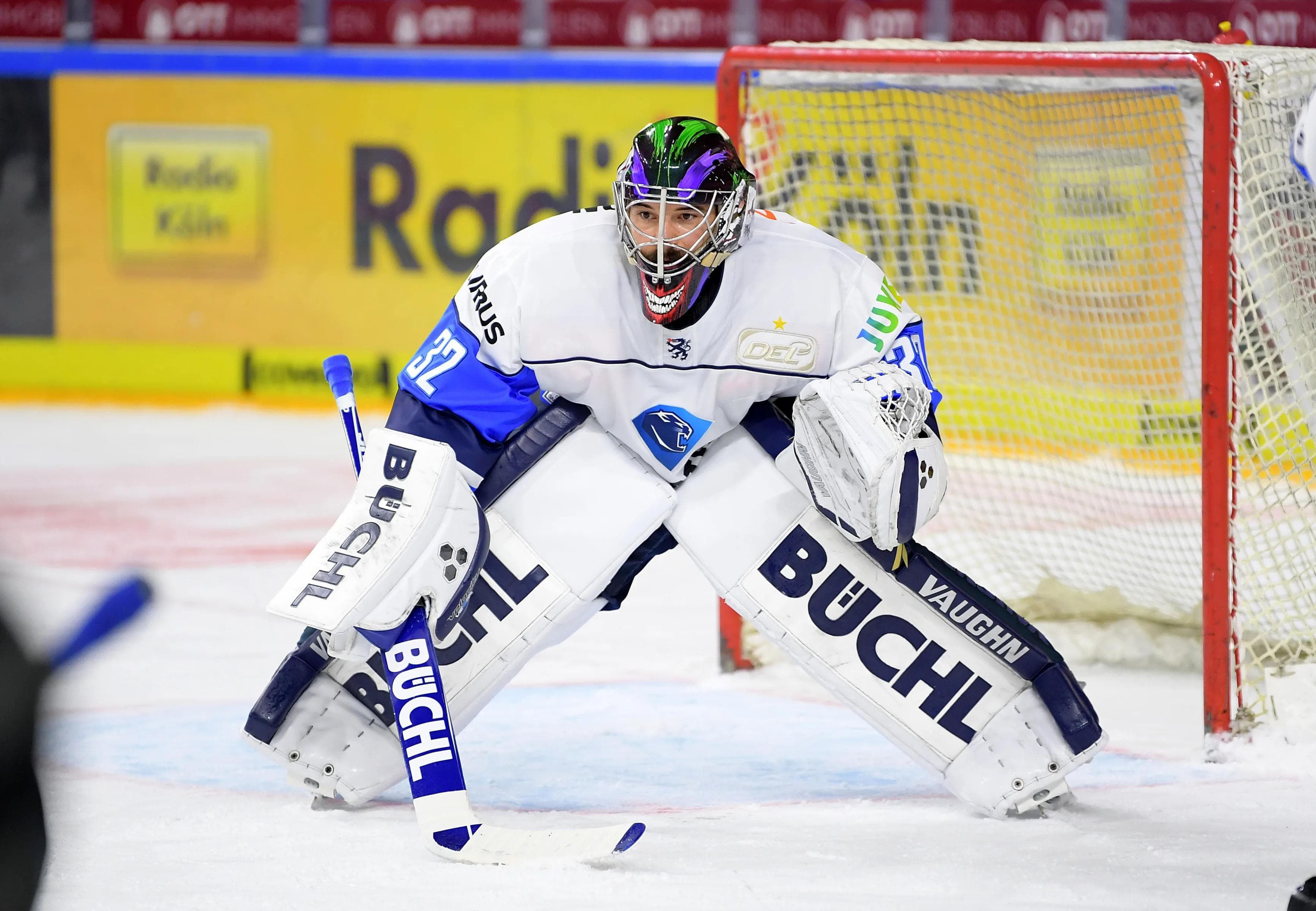 Jochen Reimer glänzte mit einigen guten Saves. Foto: Schäfer / DEL-Photosharing