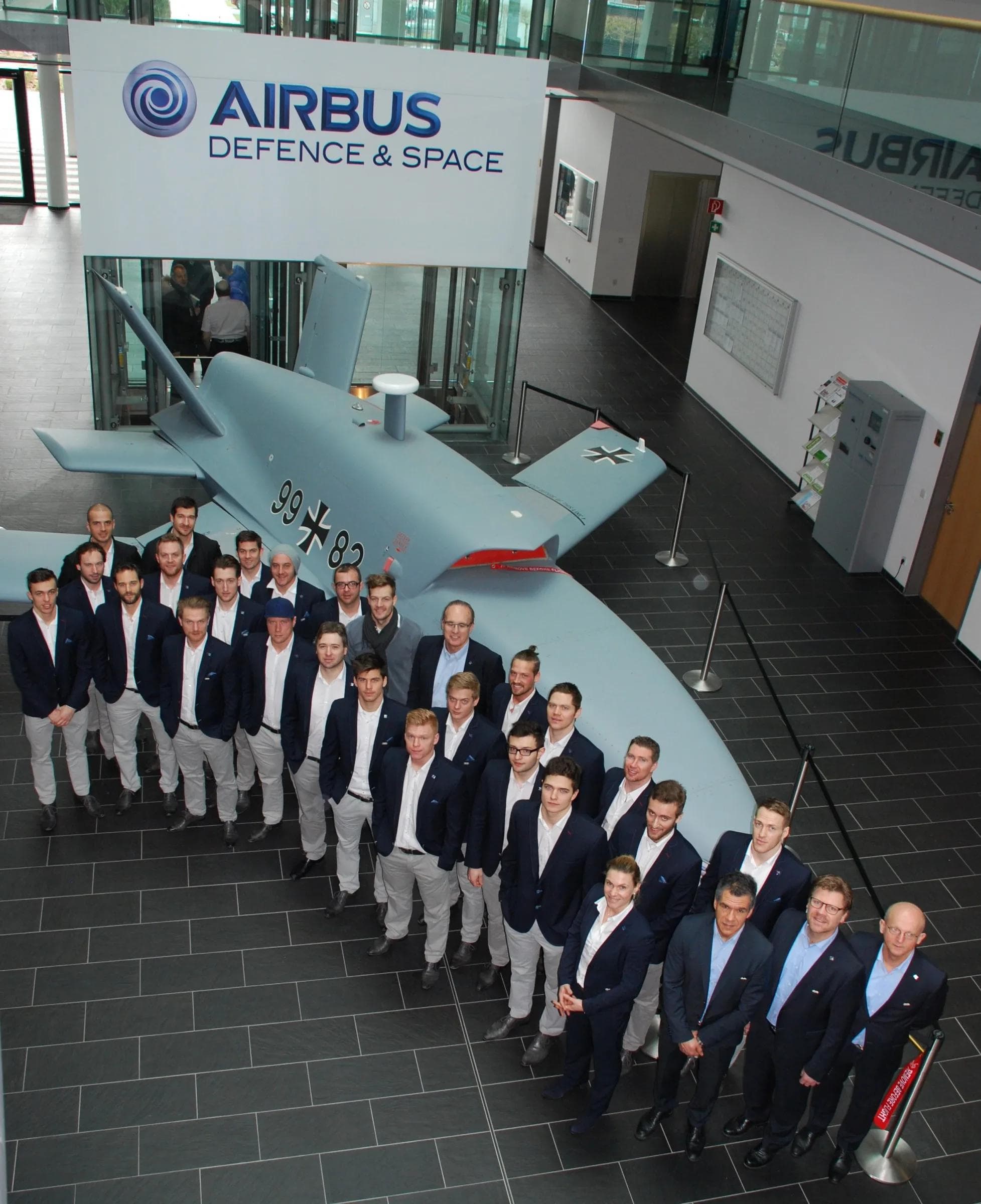 Die Spieler des ERC waren begeistert vom Tag bei Airbus.