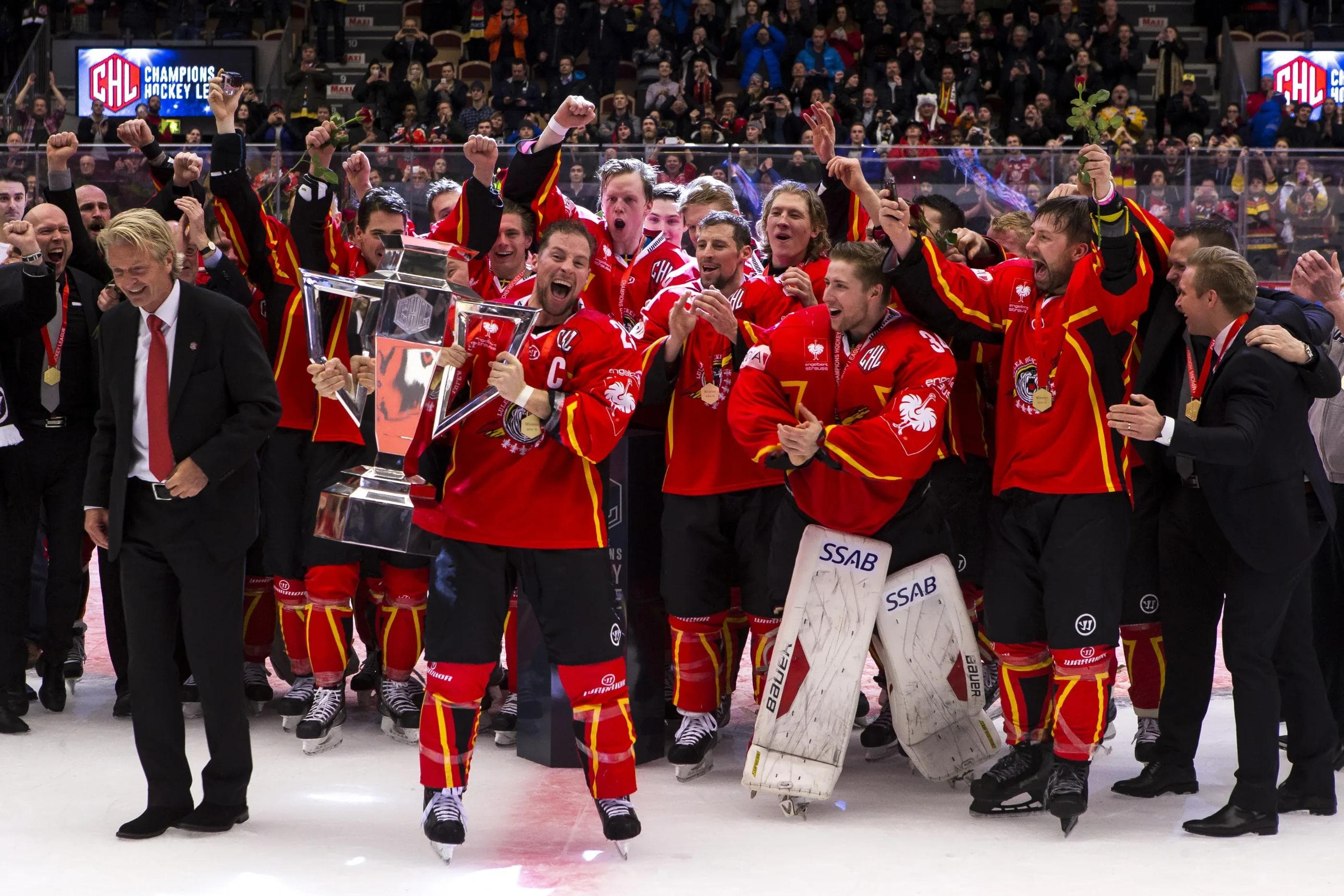 Die Neuauflage des CHL-Finales 2015 steigt heute. Champion Luleå trifft auf Frölunda. Foto: Luleå Hockey via Getty Images