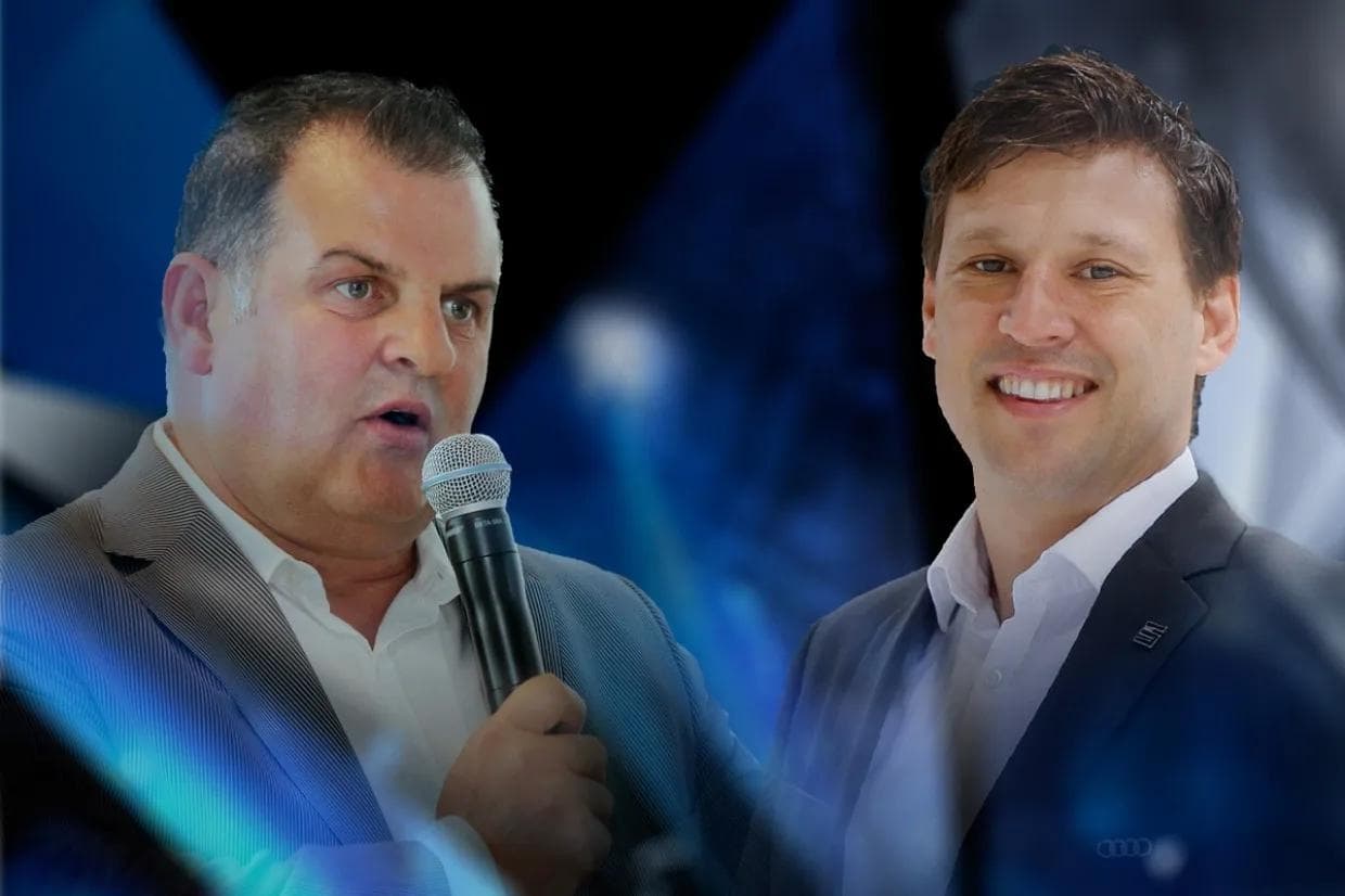 Jürgen Arnold und Claus Gröbner ziehen in einem Gespräch eine 2-Jahres-Bilanz. (Fotomontage: Bösl / Strisch)