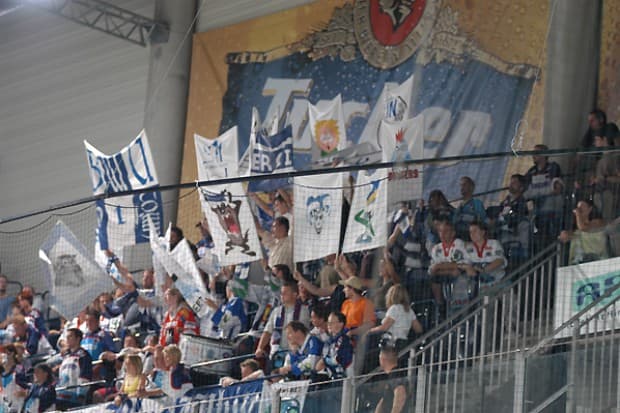 Ca.. 250 mitgereiste Pantherfans feuerten ihr Team an