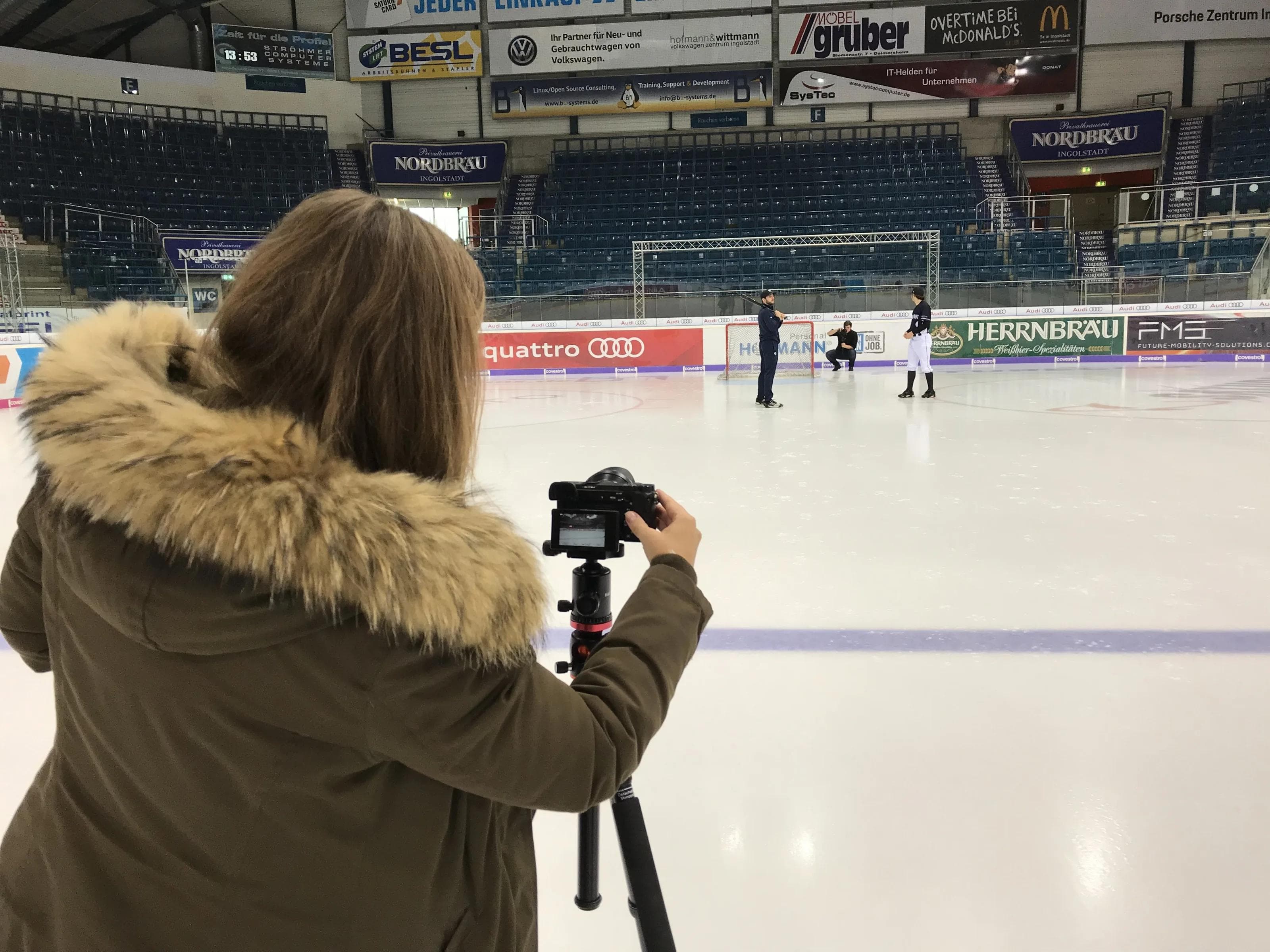 Schnittbilder für den Film, der auf dem ERC-Facebookkanal zu sehen ist. Foto: Wimösterer