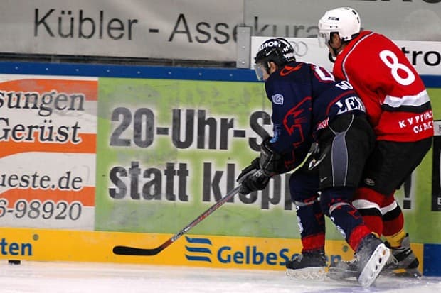 Glen Goodall im Zweikampf
