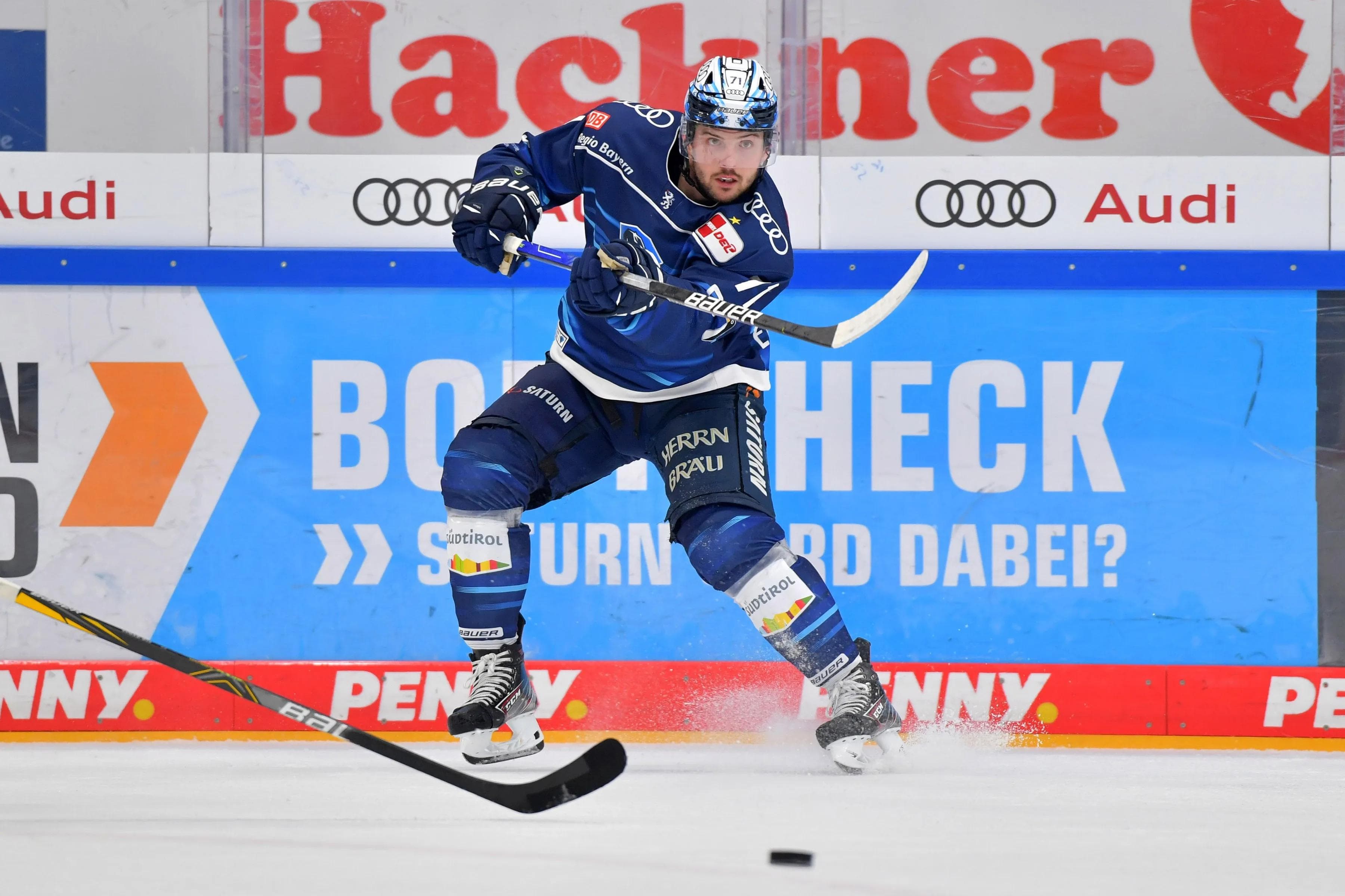 Panther-Topscorer Justin Feser stürmt auch weiterhin für den ERC.
Foto: Johannes Traub/JT-Presse.de