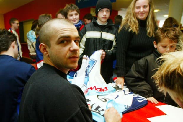 Thomas Greilinger beim DEL-All-Star Game in der SATURN-Arena im Jahr 2004.