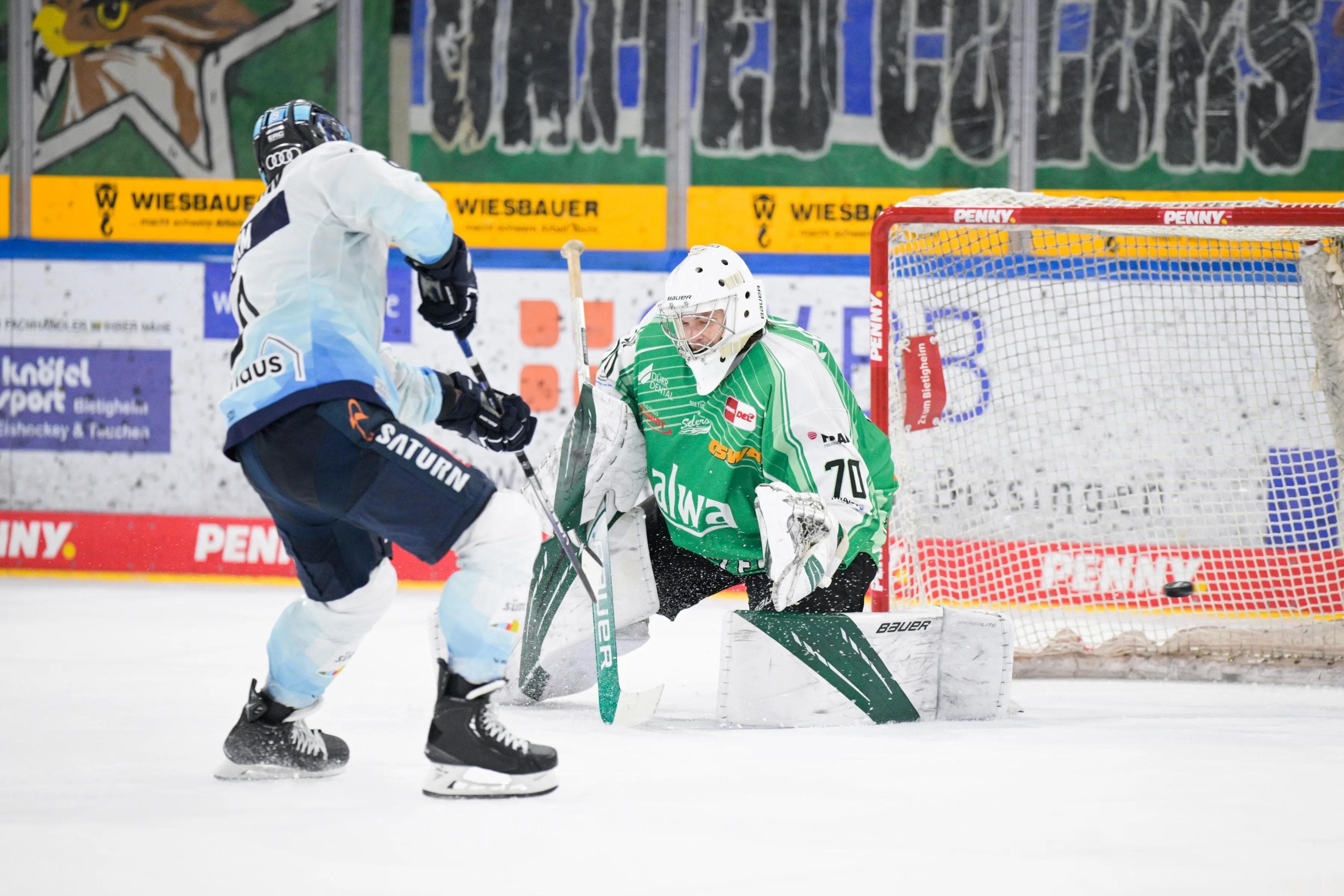 Frederik Storm war mit seinem Ausgleichstor und zwei Shootout-Treffern der Matchwinner.
Foto: DEL-Photosharing