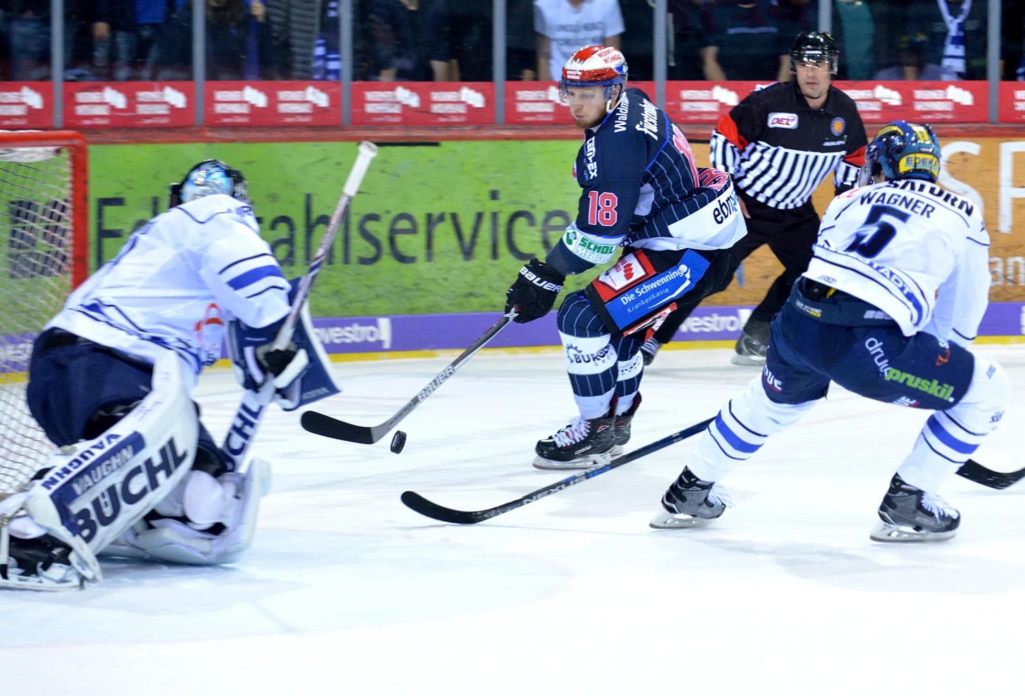 Im Hinspiel gewann der ERC mit 1:0 nach Verlängerung. Foto: Jens Hagen