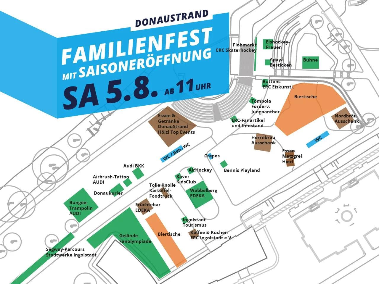 Der Lageplan für die Saisoneröffnungsfeier (Stand: 04.08., Änderungen vorbehalten).