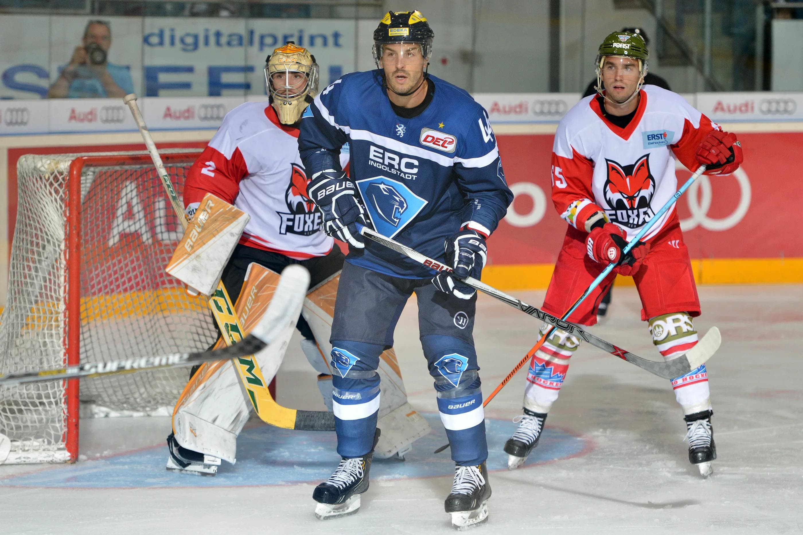 Jean-Francois Jacques scorte bei seinem Debüt im Panther-Trikot gegen Bozen gleich doppelt. Foto: ST-Foto.de / Johannes TRAUB