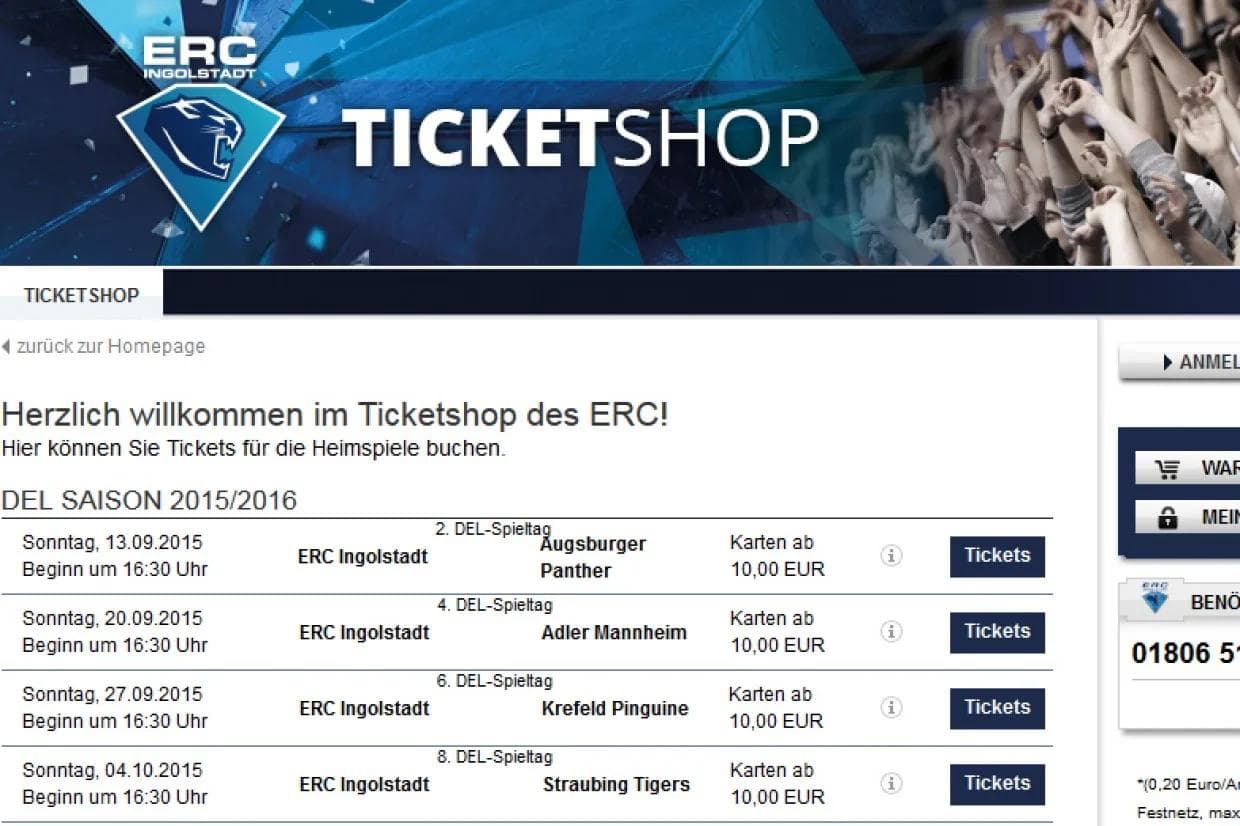 Der Einzeltickets für die DEL-Hauptrunde erhältlich.
