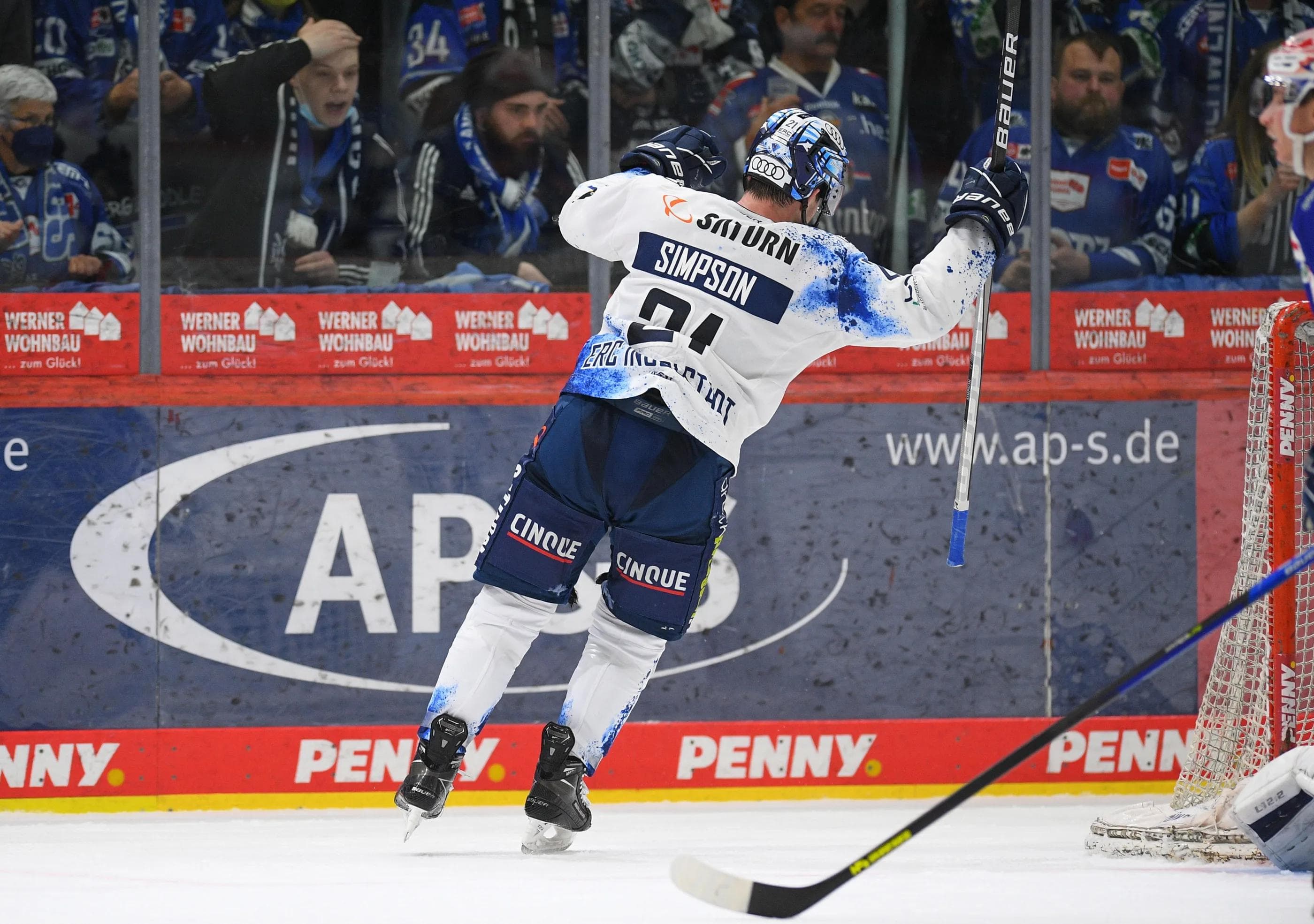 Wayne Simpson traf gleich im ersten Spiel nach Verletzungspause.
Foto: DEl-Photosharing
