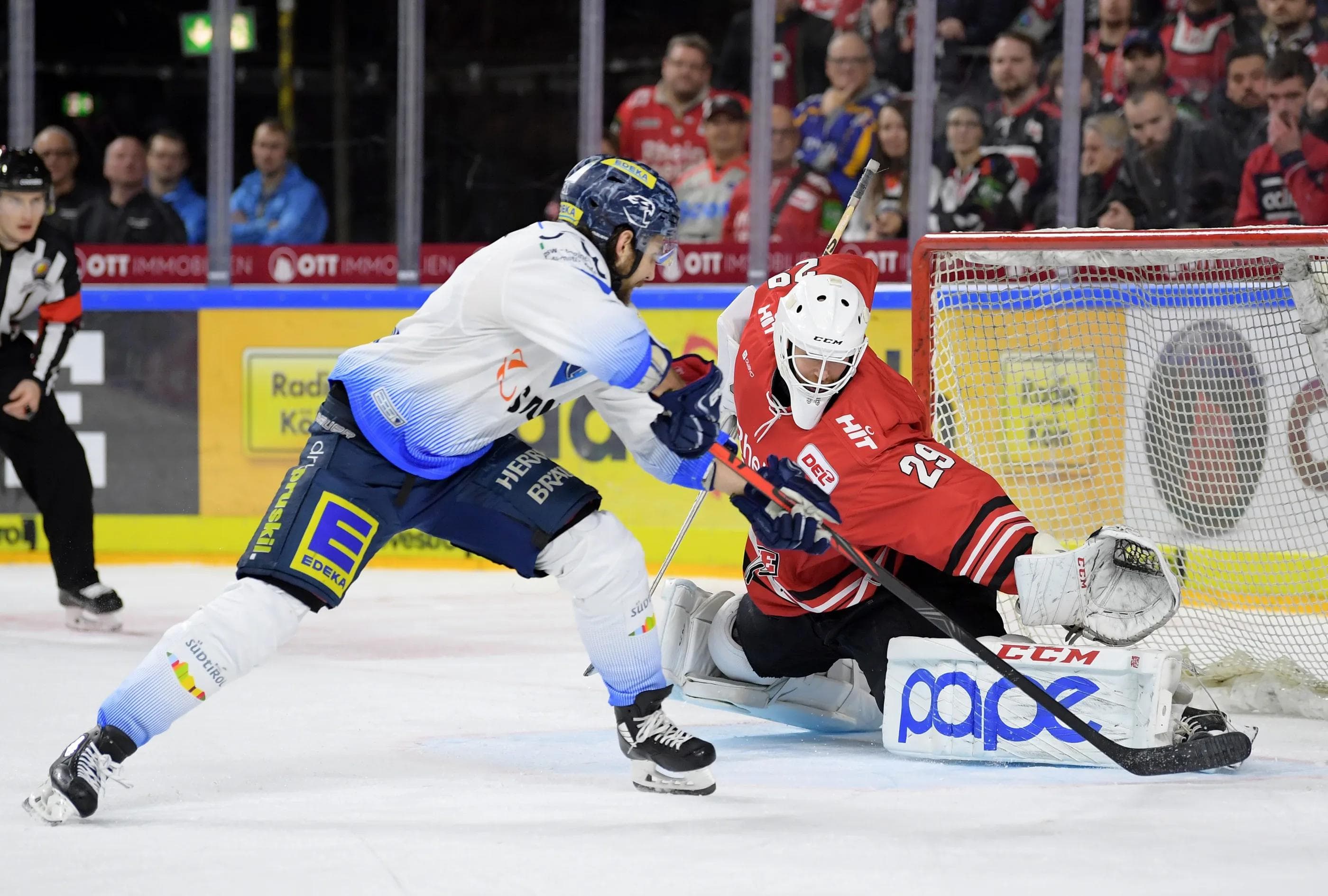 Kris Foucault war mit seinen beiden verwandelten Penaltys der Matchwinner.
Foto: Schäfer/DEL-Fotosharing.