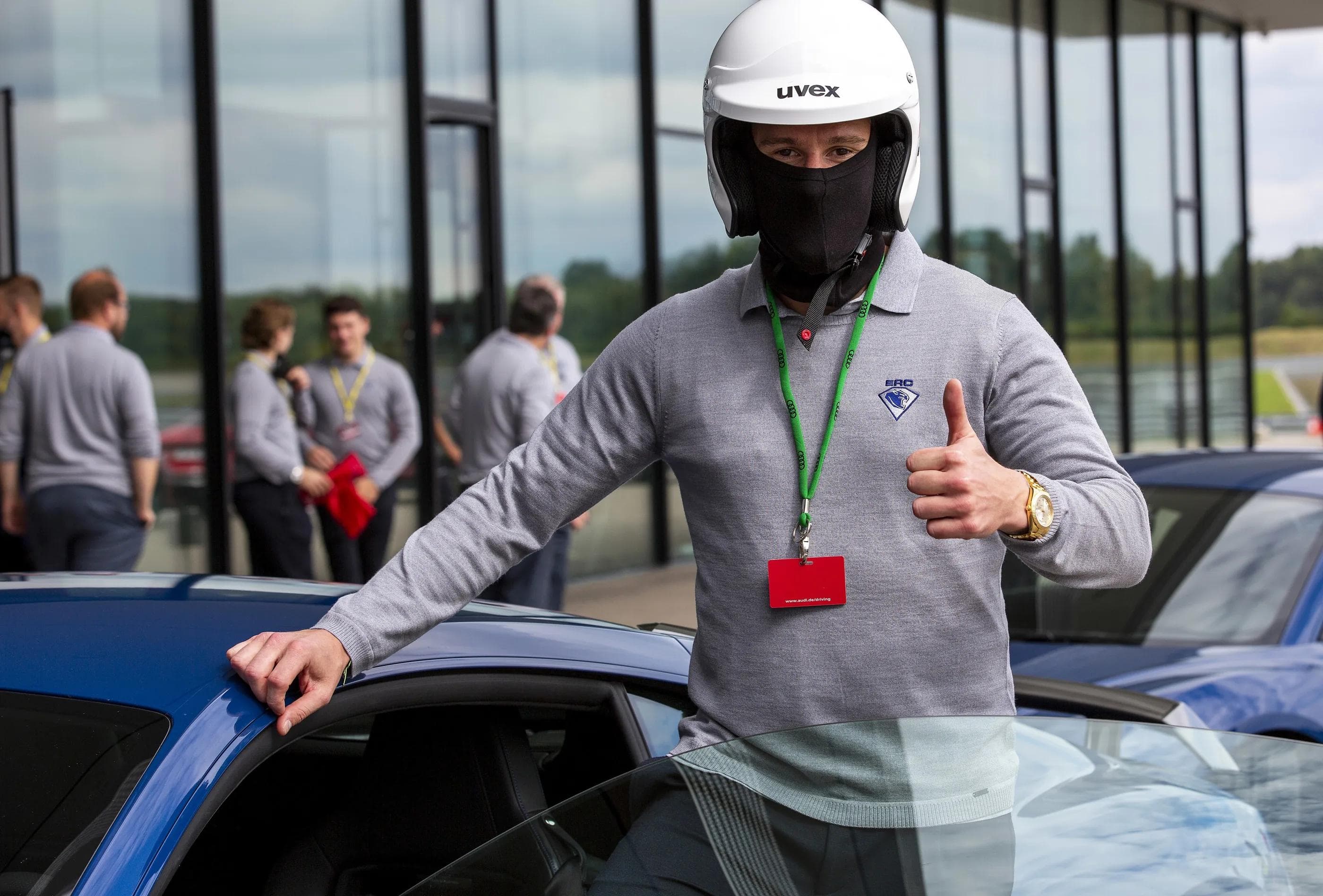 Jerome Flaake auf der Audi driving experience.
Foto: AUDI AG
